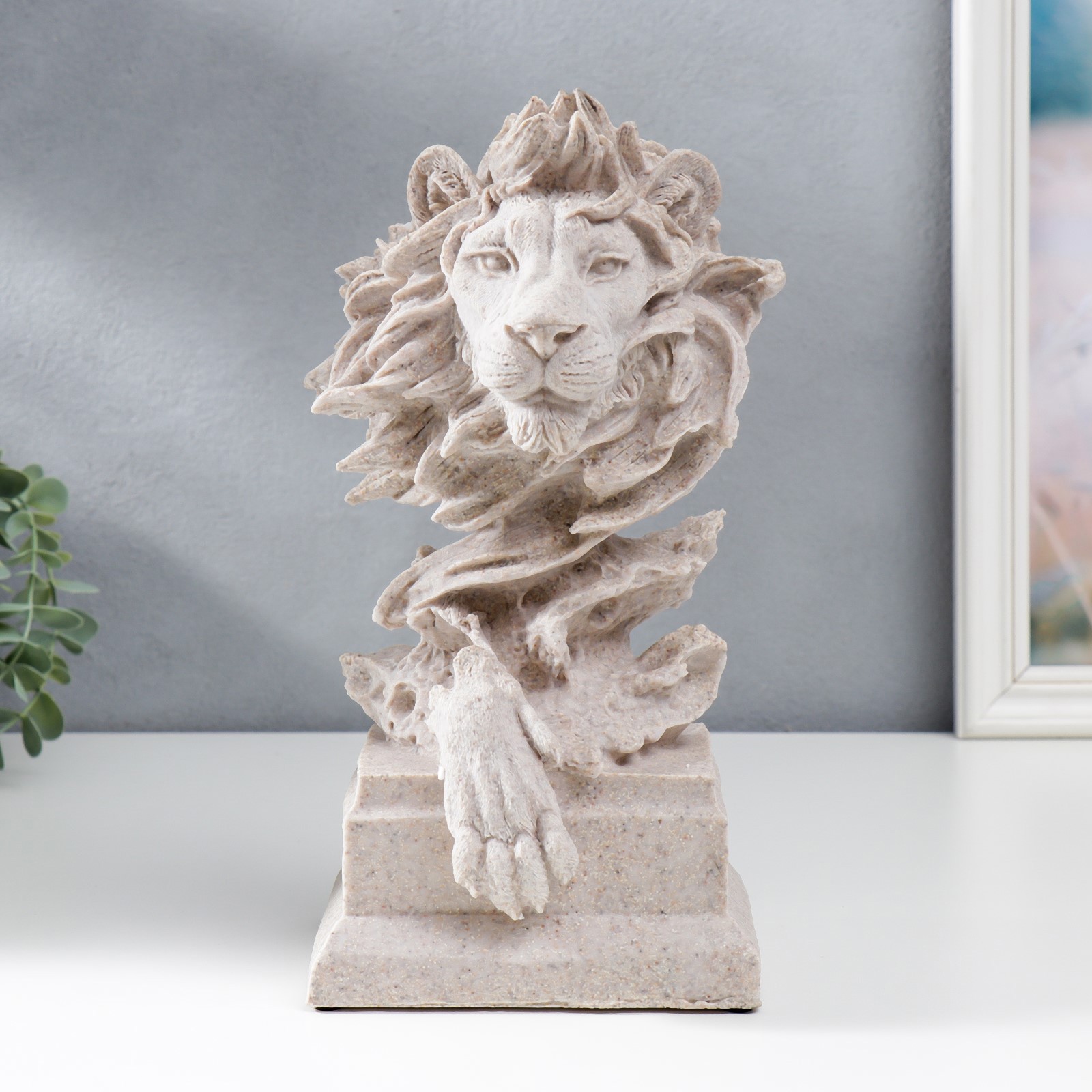 Изображение товара Декоративная фигура SIMALAND Лев белый 32x15x19 см