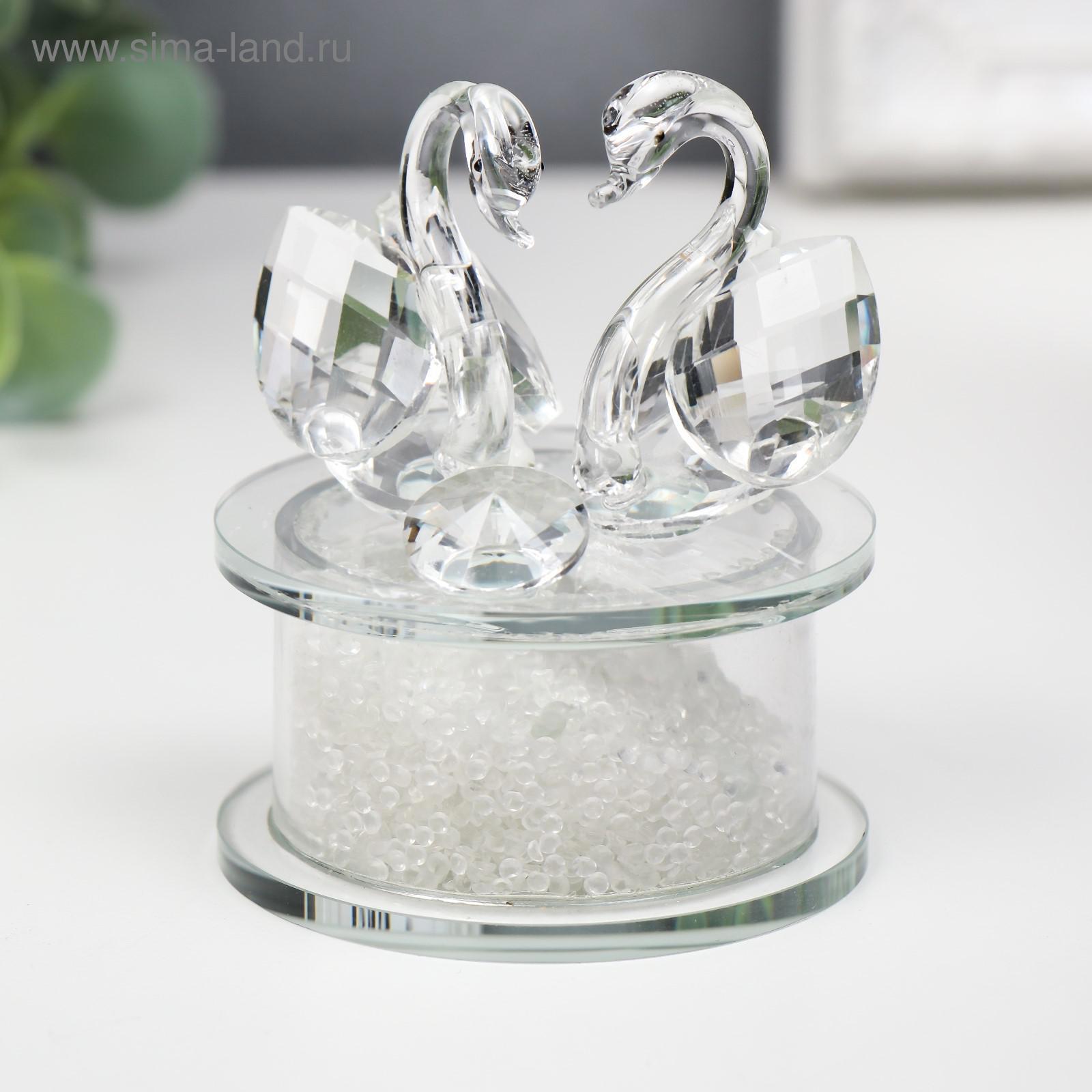 Изображение товара Сувенир «Два лебедя» бисер, 8.4x6.8x5.8 см