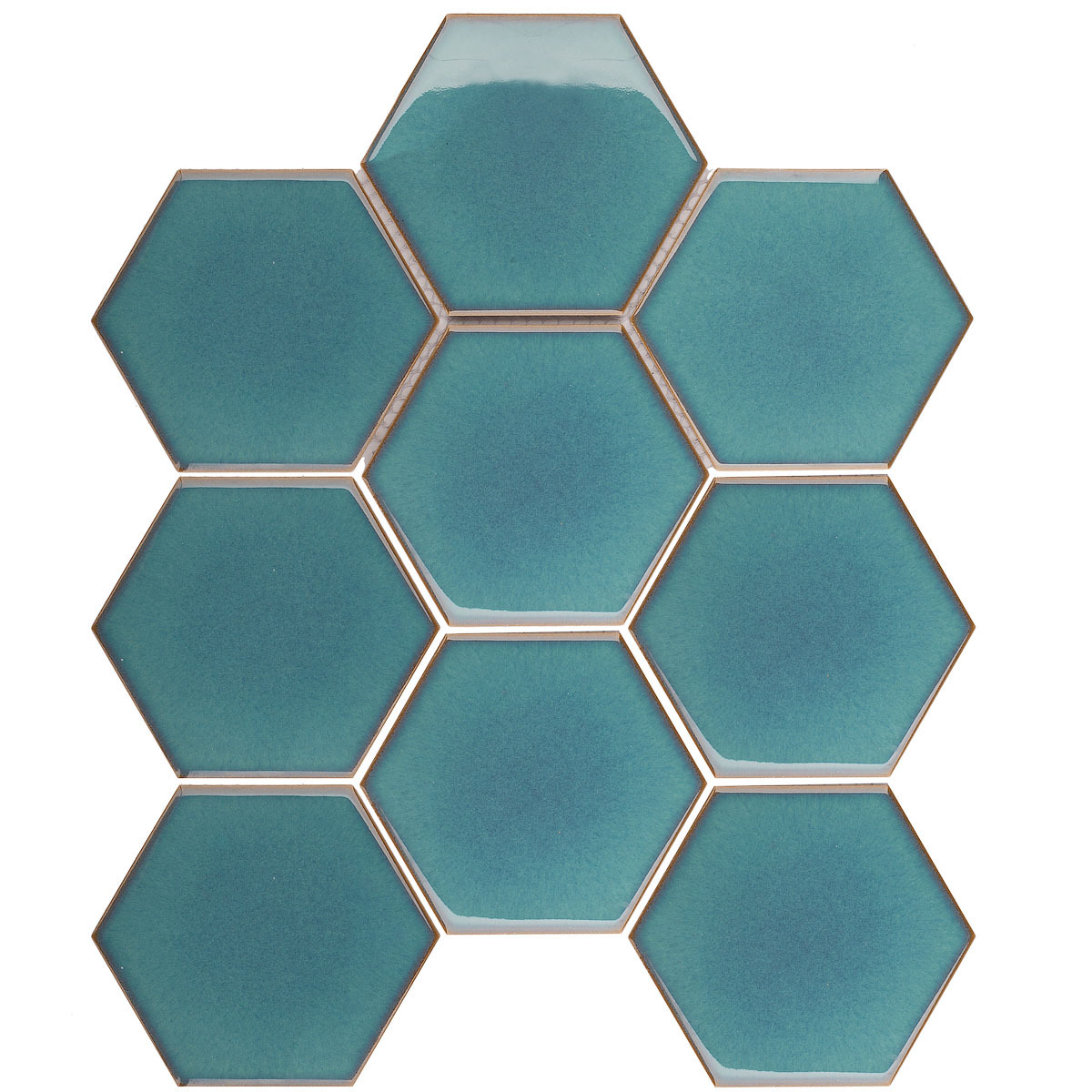 Изображение товара Декоративная мозаика Starmosaic Hexagon big green glossy 25.6x29.5см керамогранит