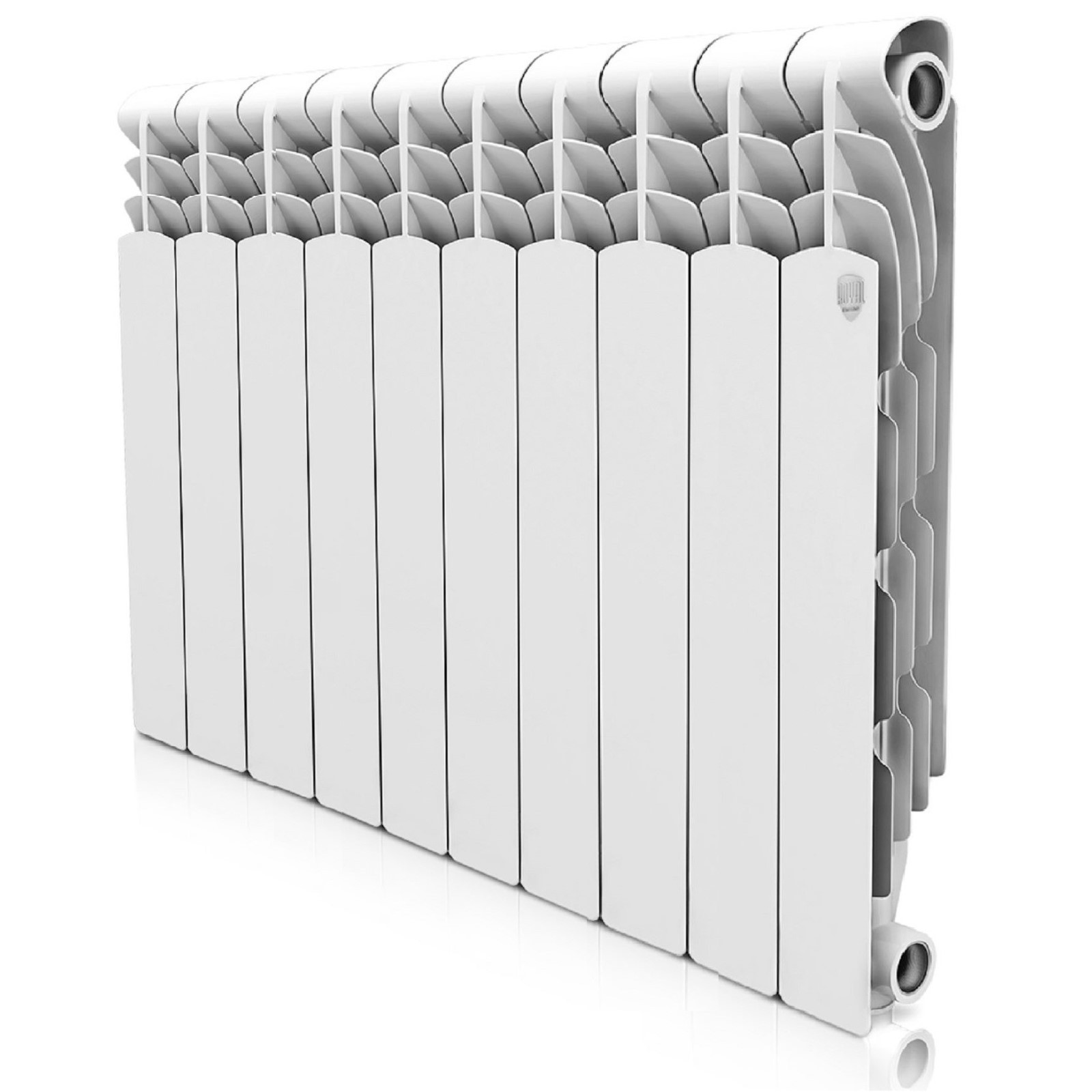 Изображение товара Радиатор Royal Thermo 500x80 мм. 10 секций боковое подключение алюминий цвет белый