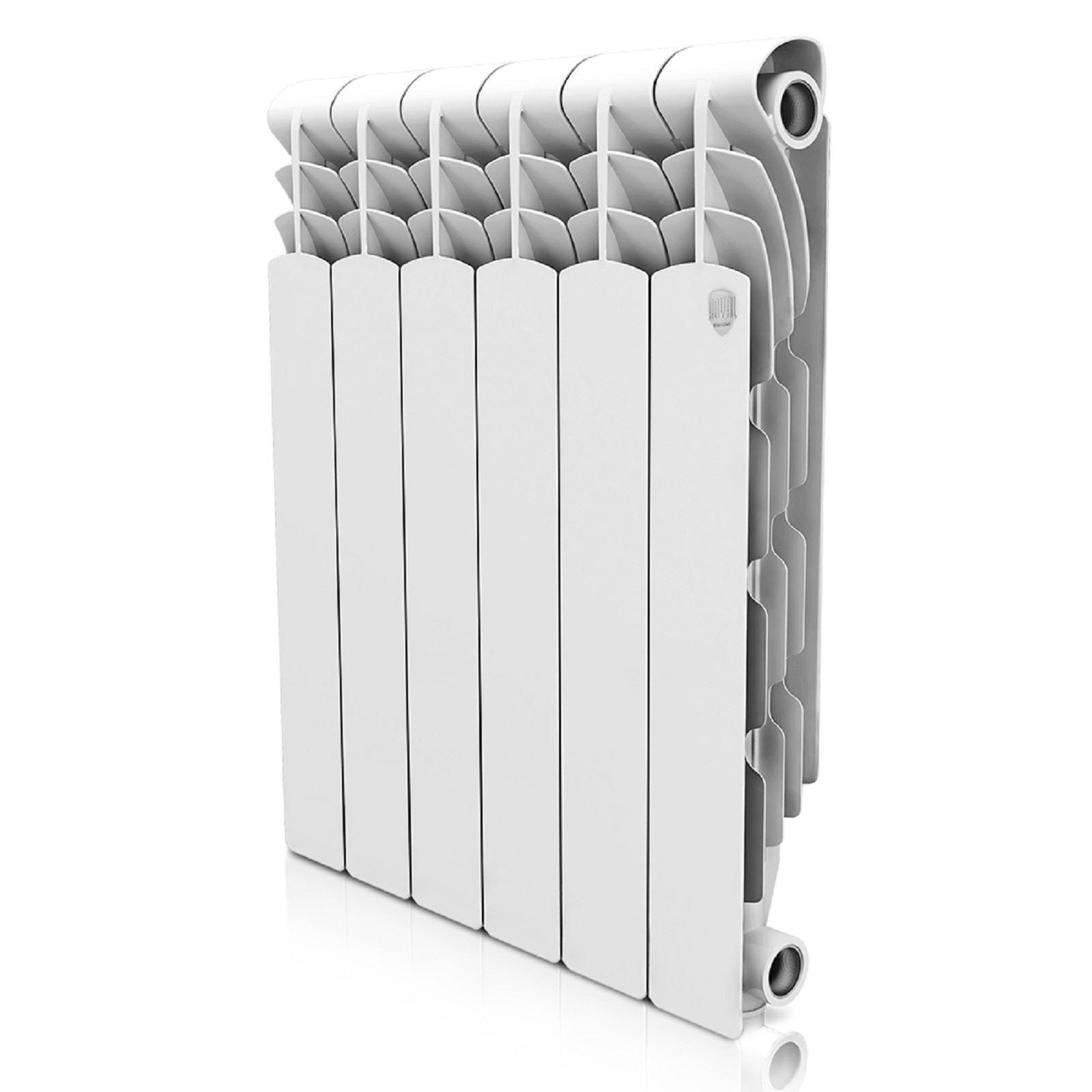 Изображение товара Радиатор Royal Thermo 500 6 секций алюминиевый боковое подключение белый