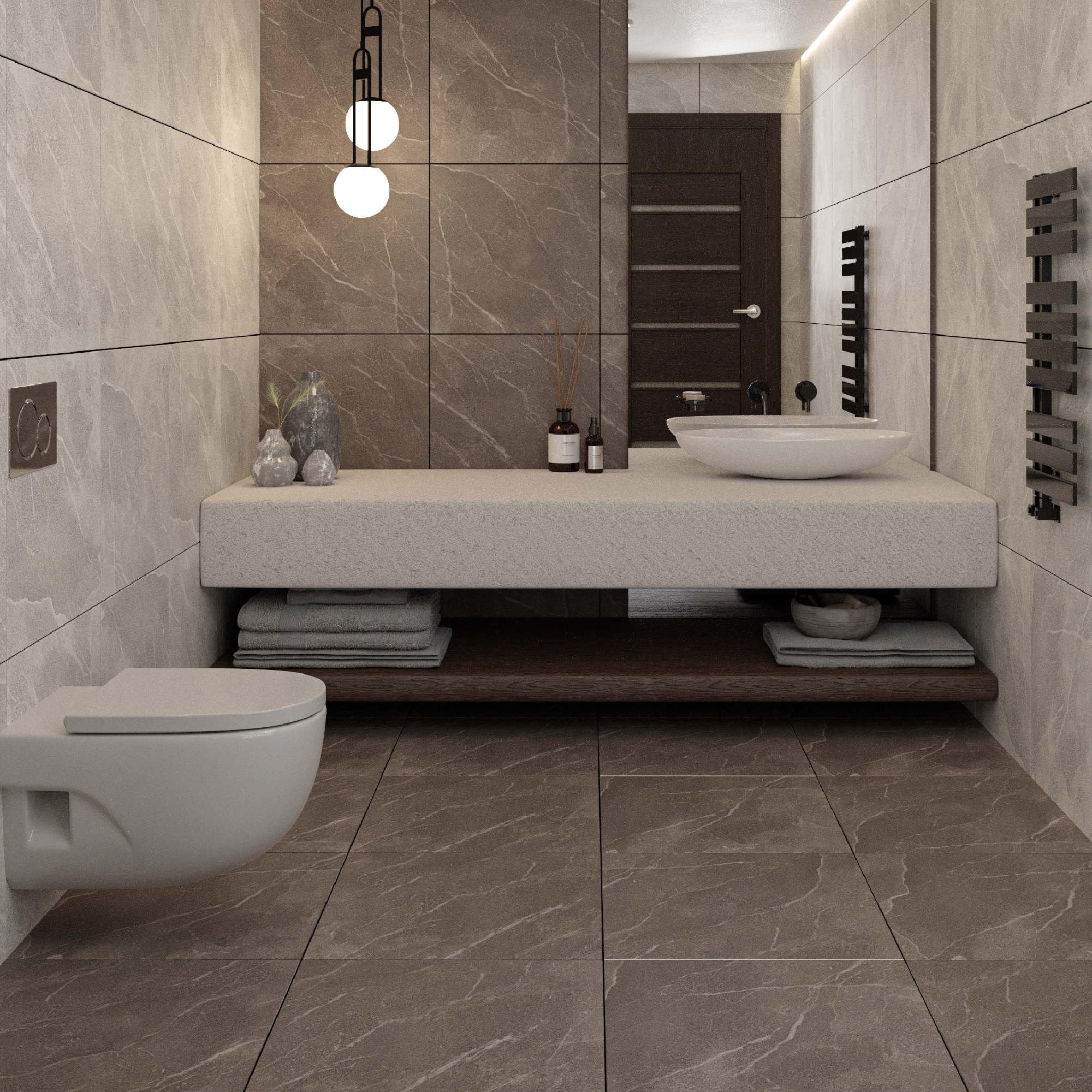 Глазурованный керамогранит Ceramente Stellare Lorraine 60x60 см 1.44 м² матовый цвет темно-серый