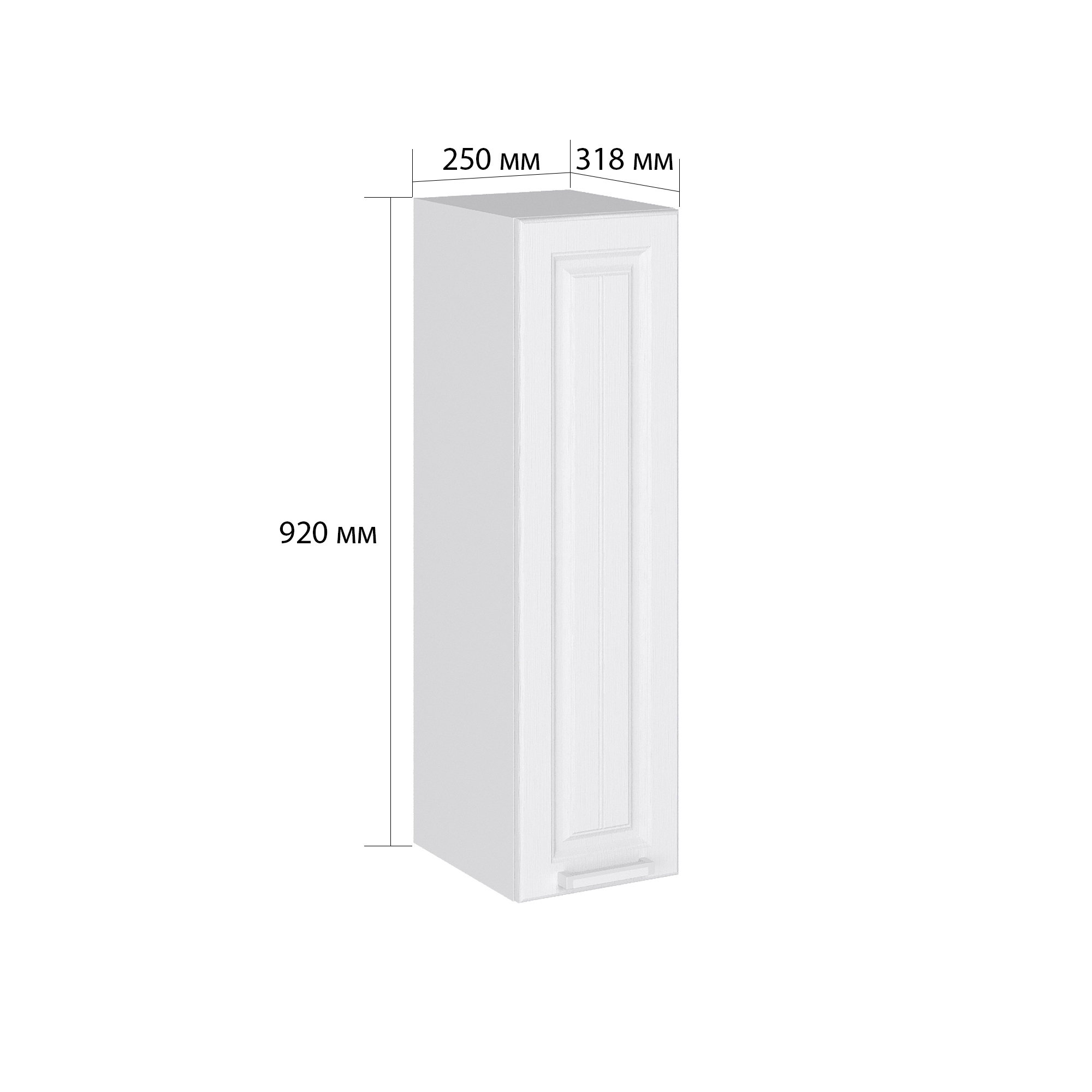 Изображение товара Навесной шкаф Сурская мебель 25x92x31.8 см ЛДСП цвет белое дерево