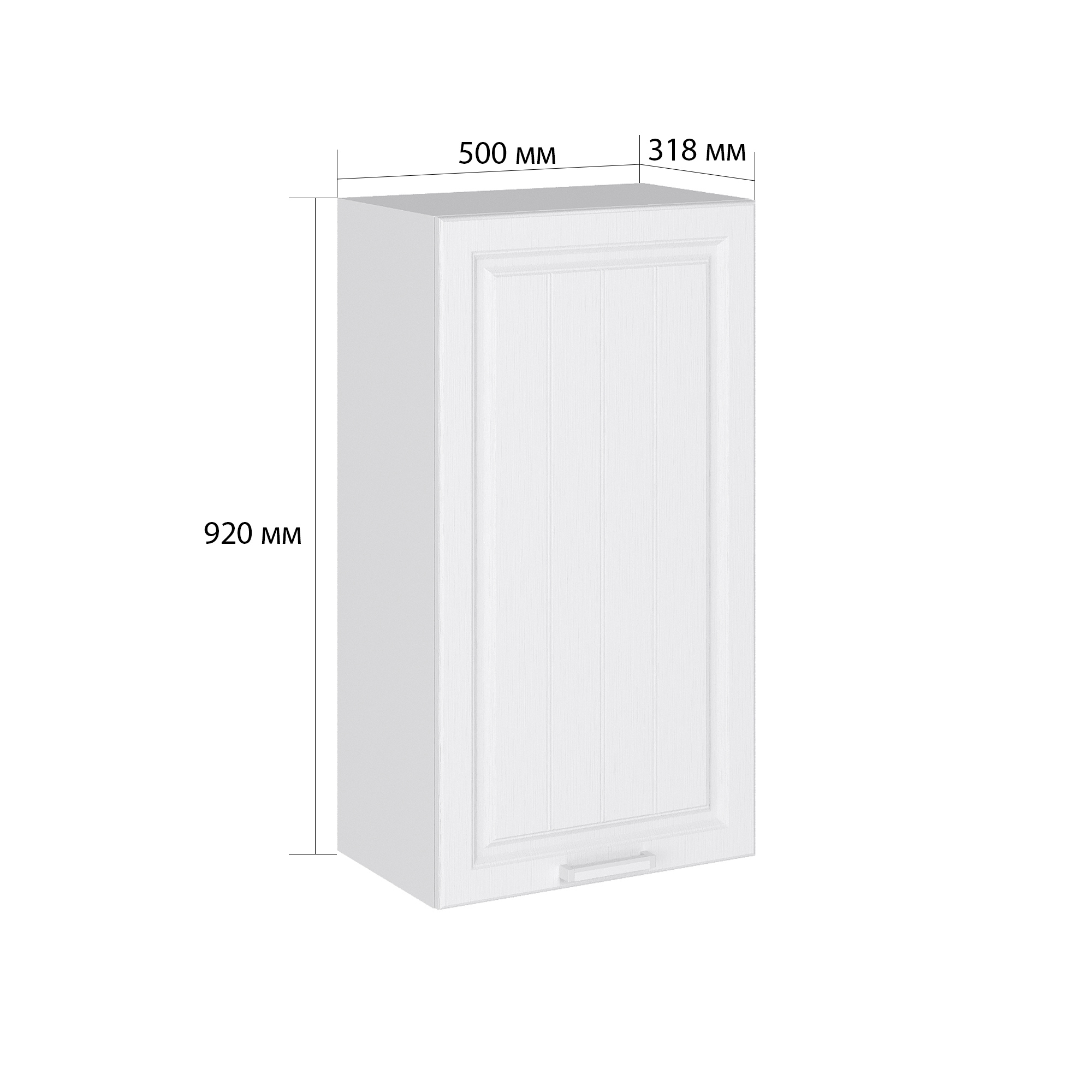 Изображение товара Навесной шкаф Сурская мебель 50x92x31.8 см белое дерево ЛДСП МДФ