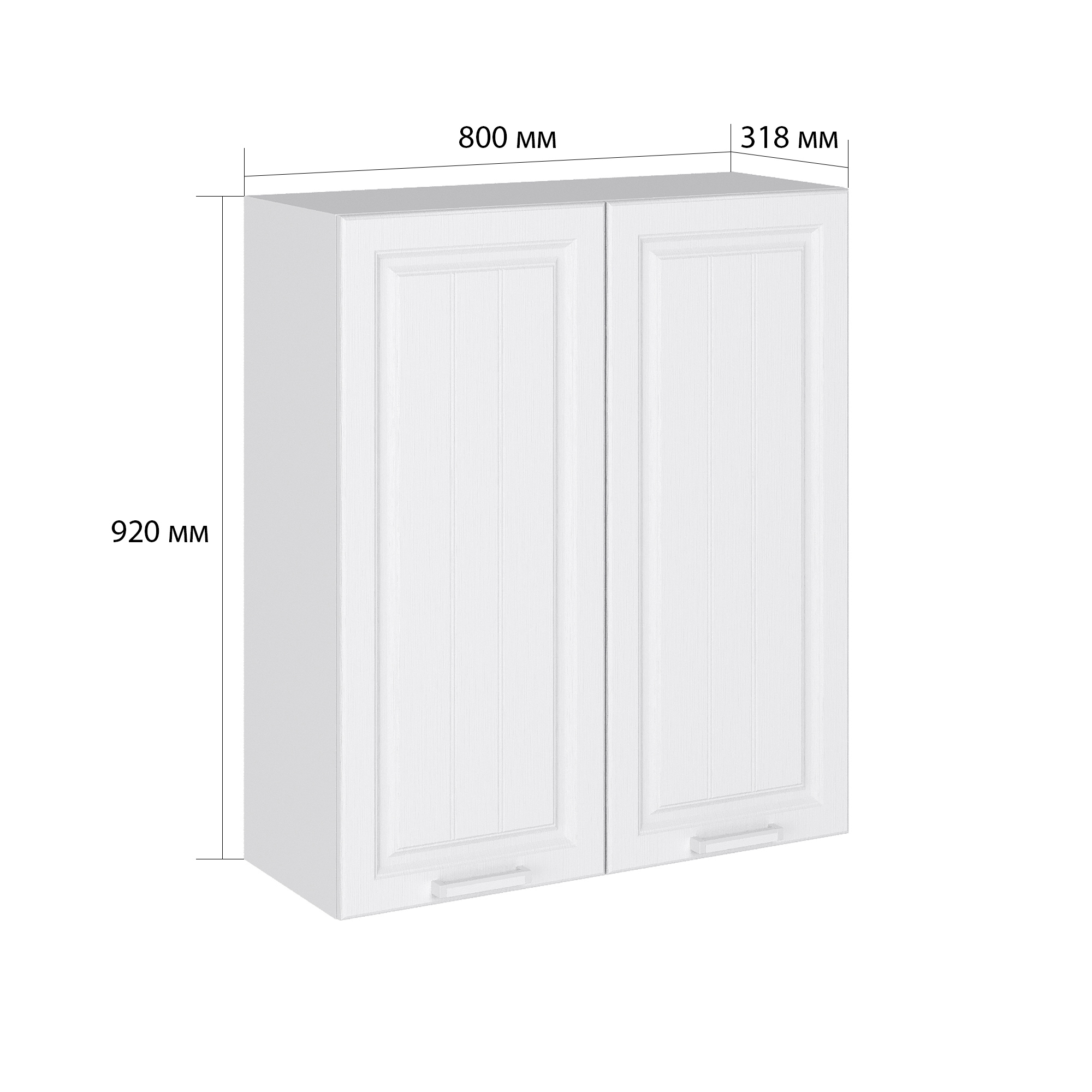 Изображение товара Навесной шкаф Сурская мебель 80x92x31.8 см белое дерево для кухни