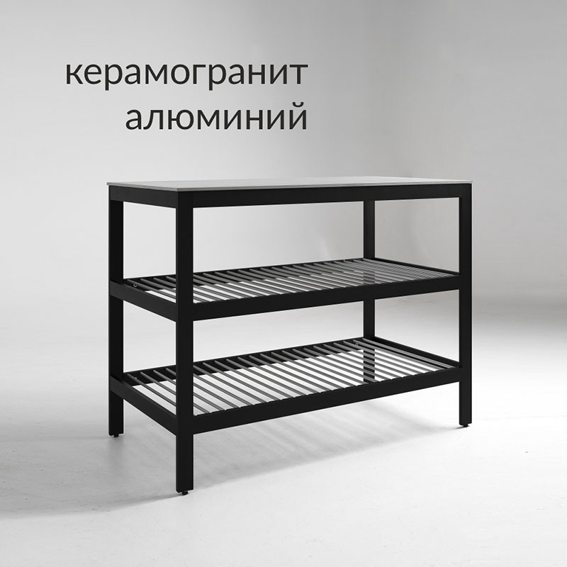 Изображение товара Стол кухонный уличный Террасный кот Амрита алюминий 90x60x120 см черный Изображение товара Стол кухонный уличный Террасный кот Амрита алюминий 90x60x120 см черный