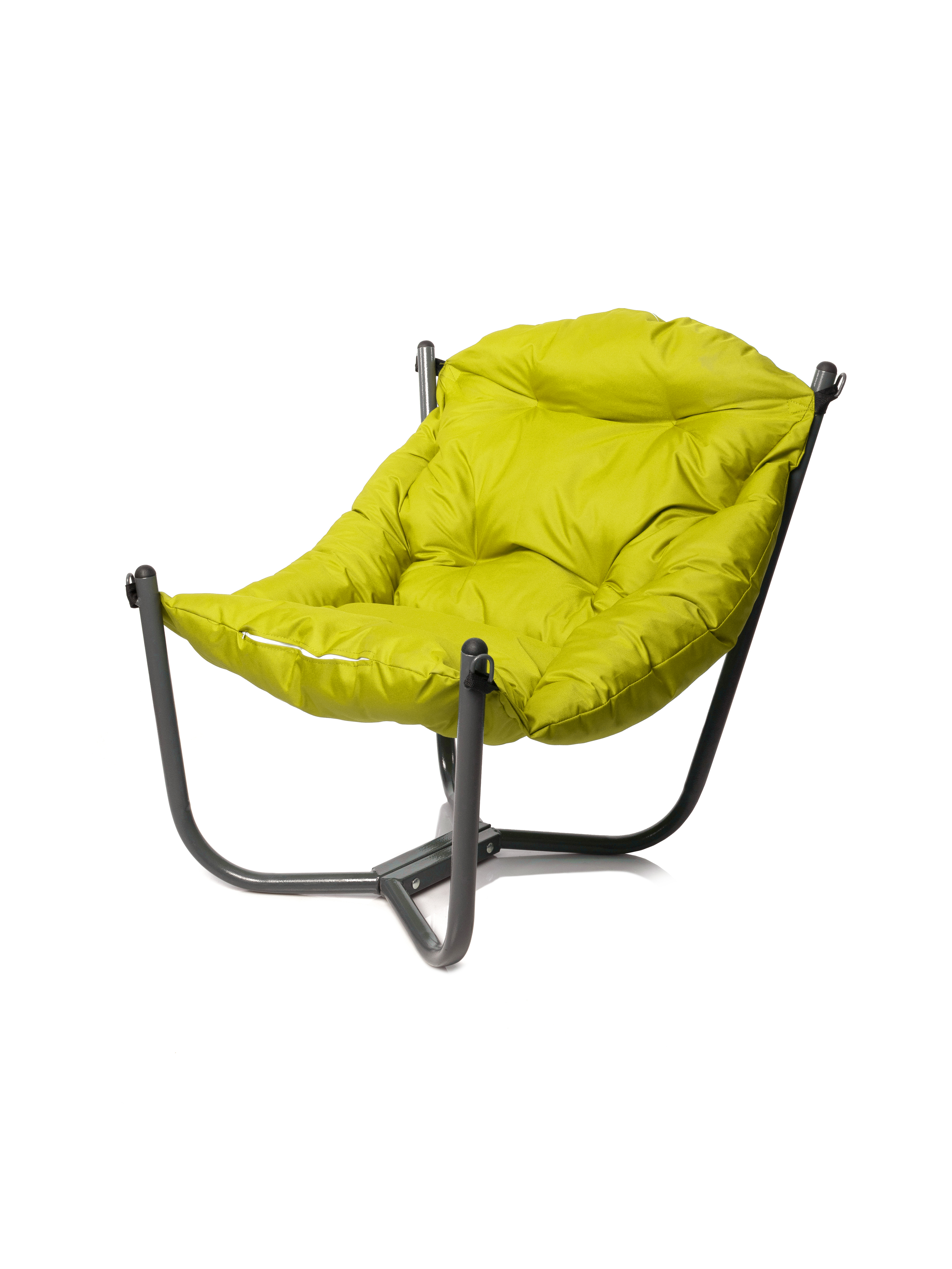 Изображение товара Кресло садовое M-group 12360311 Чил 85 см x 85 см x 75 см искусственный ротанг серый/серебристый