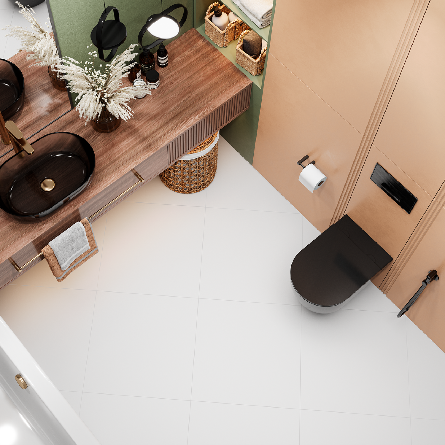 Изображение товара Керамогранит Alma Ceramica Twin 60x60 см матовый белый для пола и стен