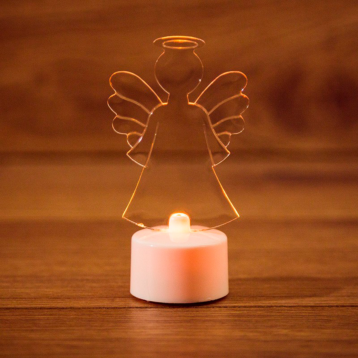 Изображение товара Светящаяся электрическая фигура Ангел универсальная Maxonor 1 лампа h 4.5 см разноцветный