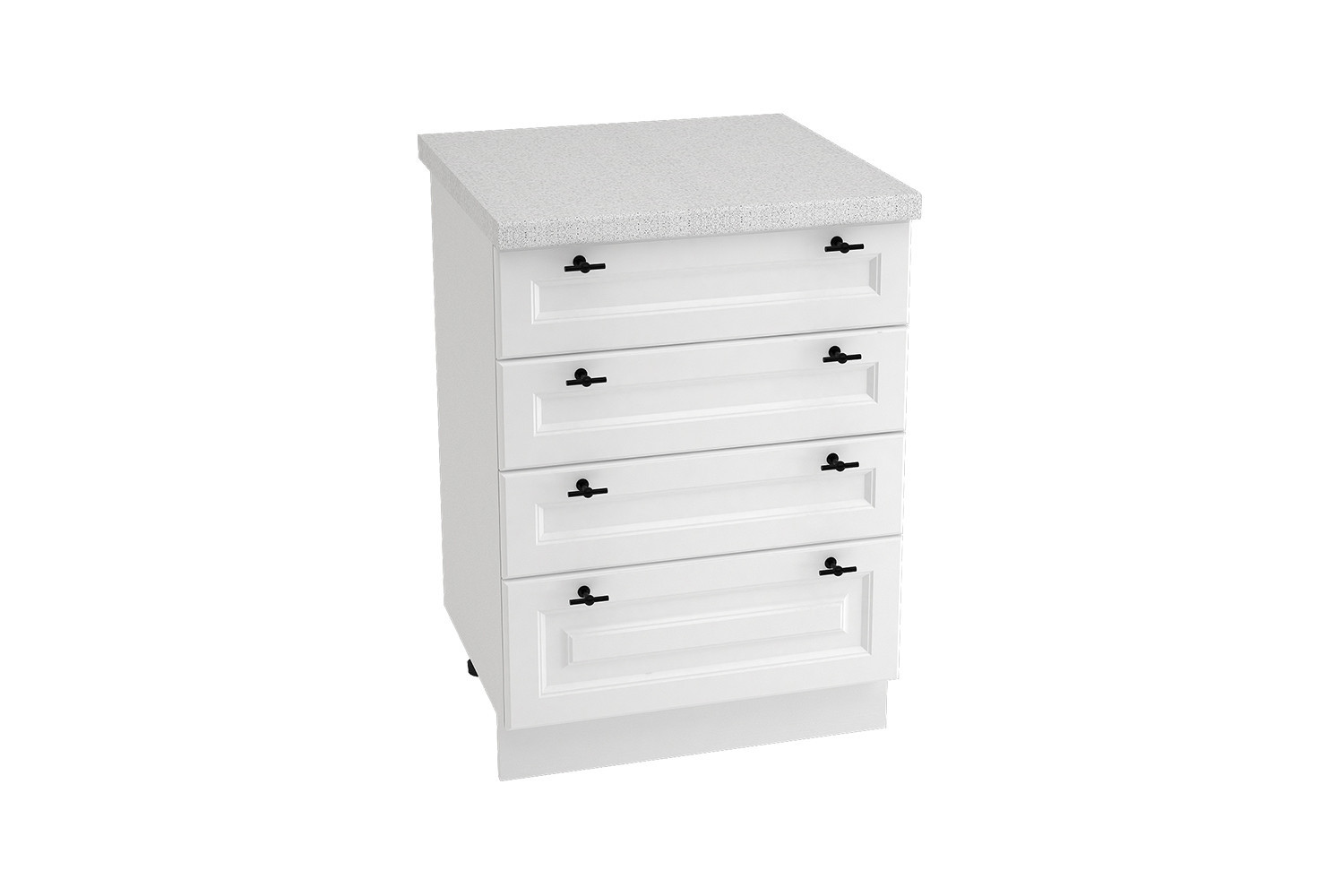 Изображение товара Напольный шкаф Сурская мебель Blanco 60x81.6x47.8 см 4 ящика ЛДСП цвет белый