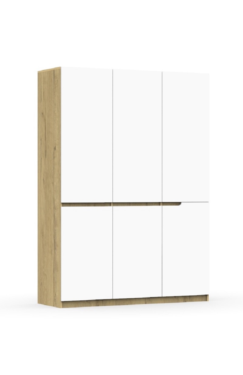 Изображение товара Шкаф распашной Эверест 150x210x52 см ЛДСП цвет дуб бунратти/белый