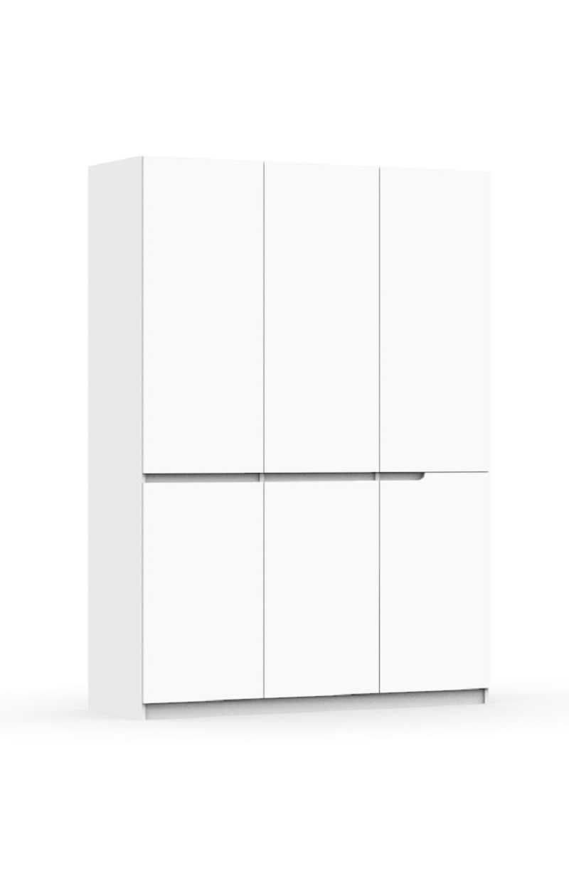 Изображение товара Шкаф распашной Эверест 150x210x52 см белый из ЛДСП с 3 дверями