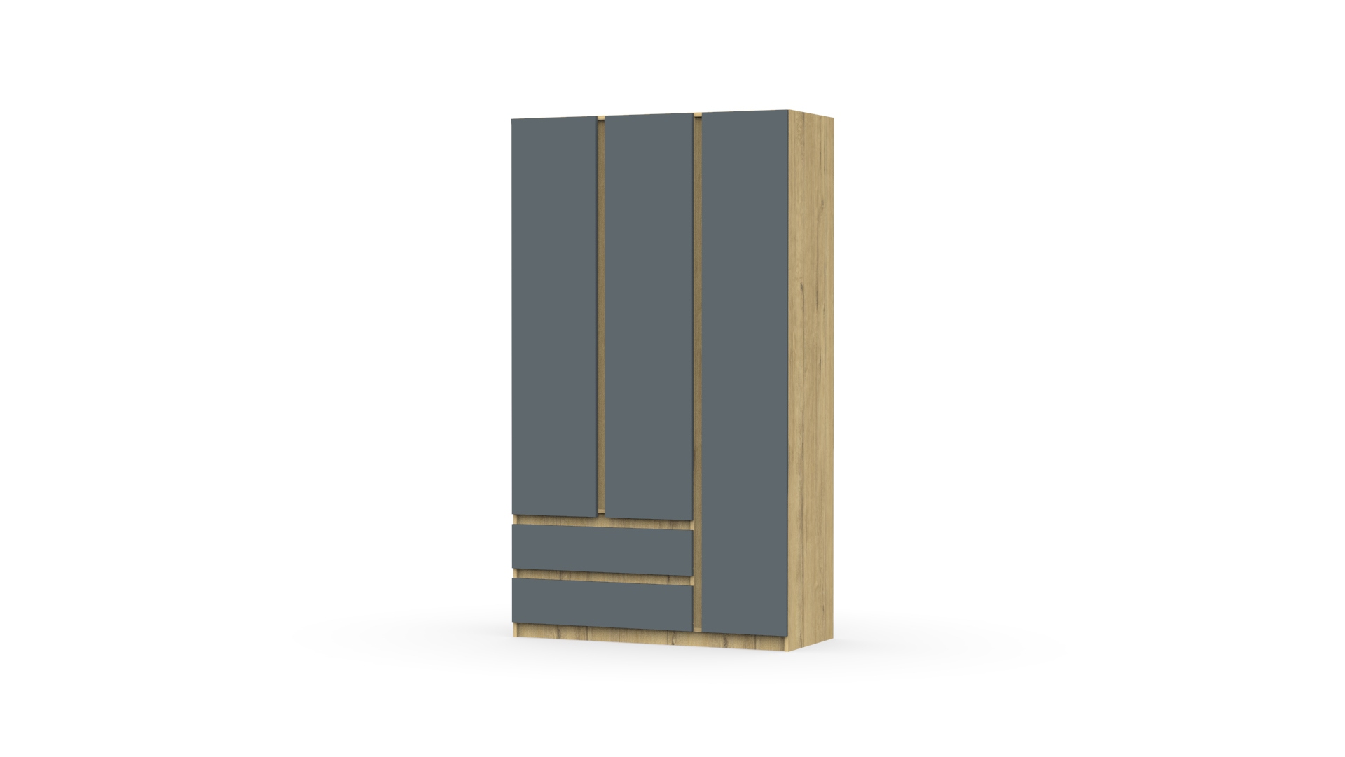 Изображение товара Шкаф распашной Эверест Хилтон 120x210 см Дуб бунратти/графит, ЛДСП, Современный дизайн