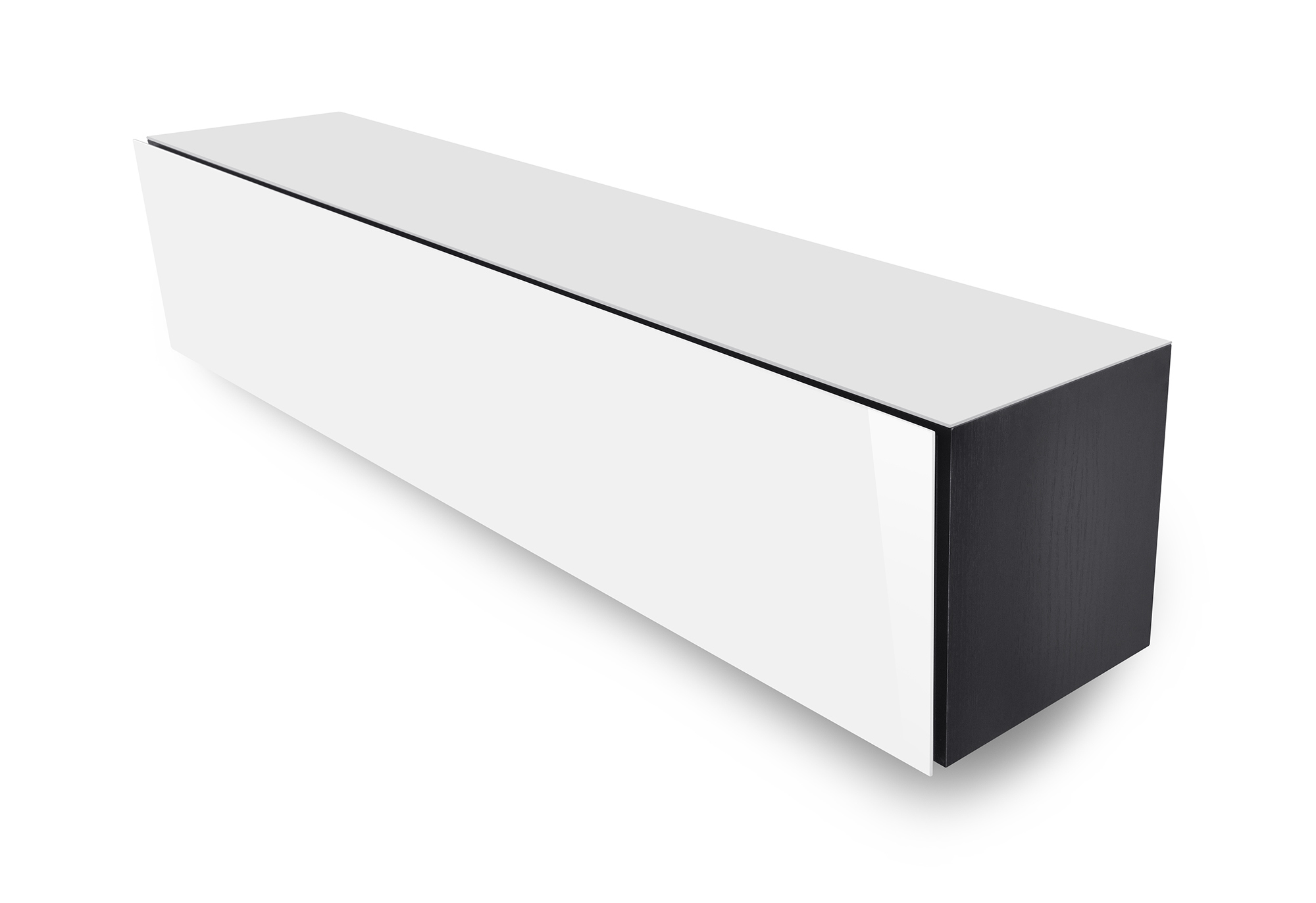 Изображение товара Тумба под телевизор Metaldesign MD 661 150x30x30 см ЛДСП цвет черный/белый