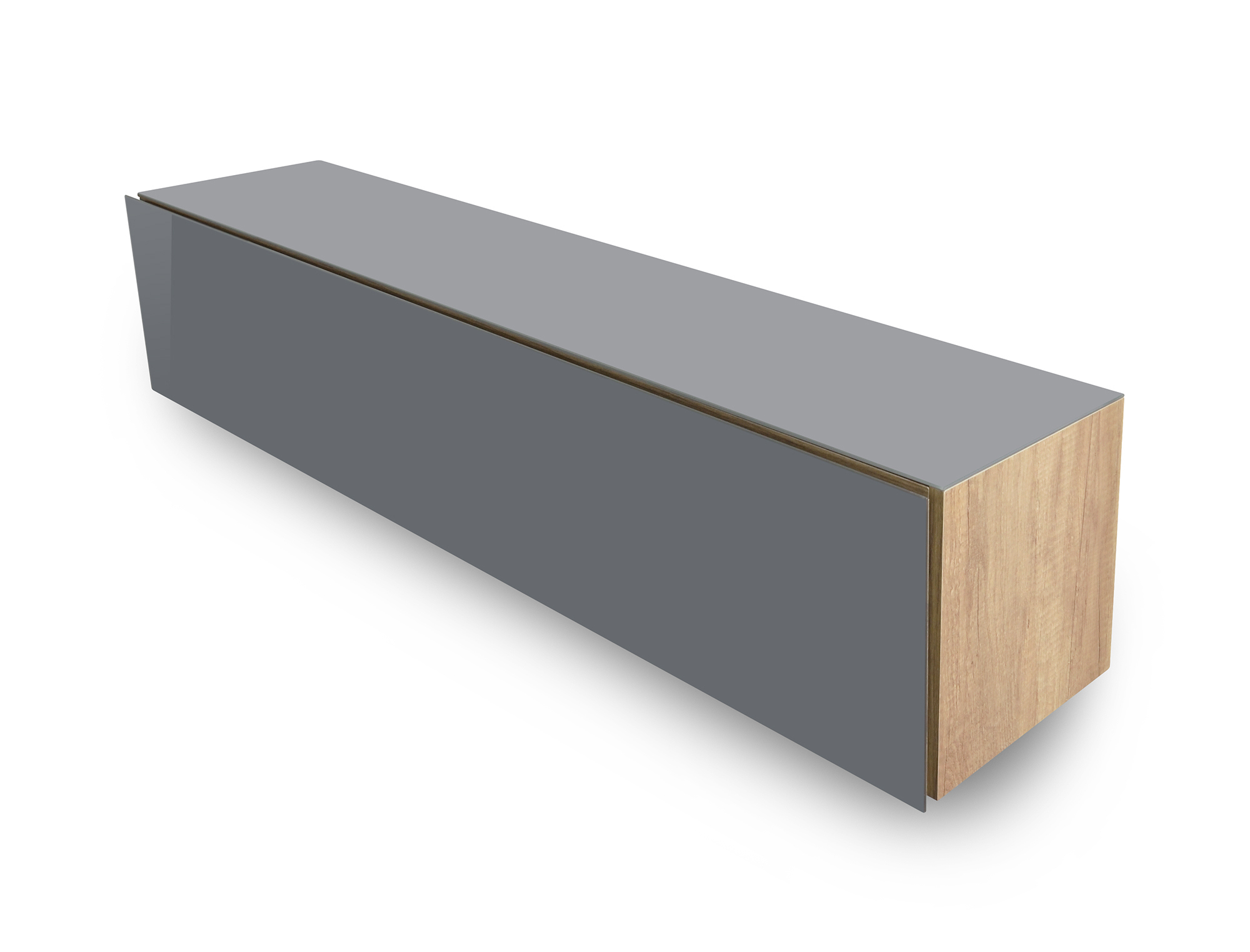 Изображение товара Тумба под телевизор Metaldesign MD 661 150x30x30 см ЛДСП цвет графитовый серый