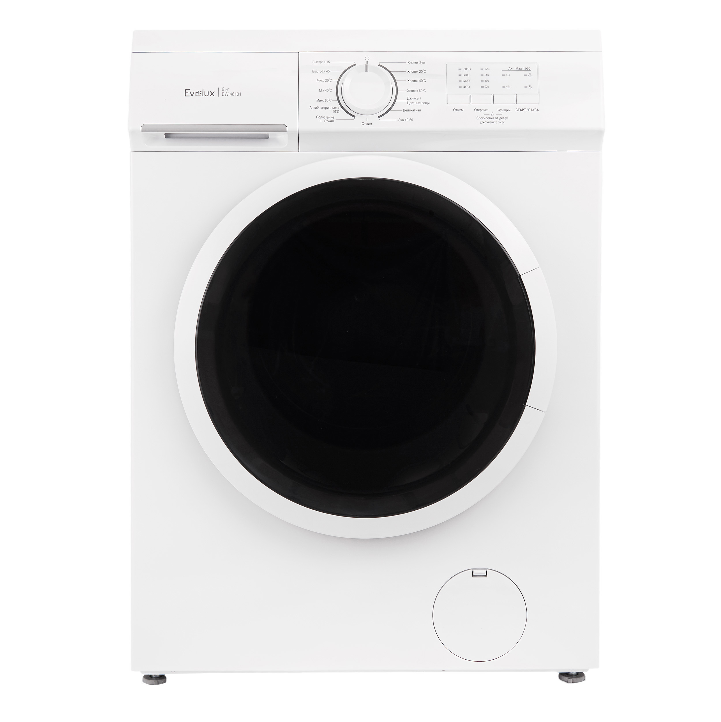 Изображение товара Стиральная машина Evelux Ew 46101 6 кг фронтальная белая