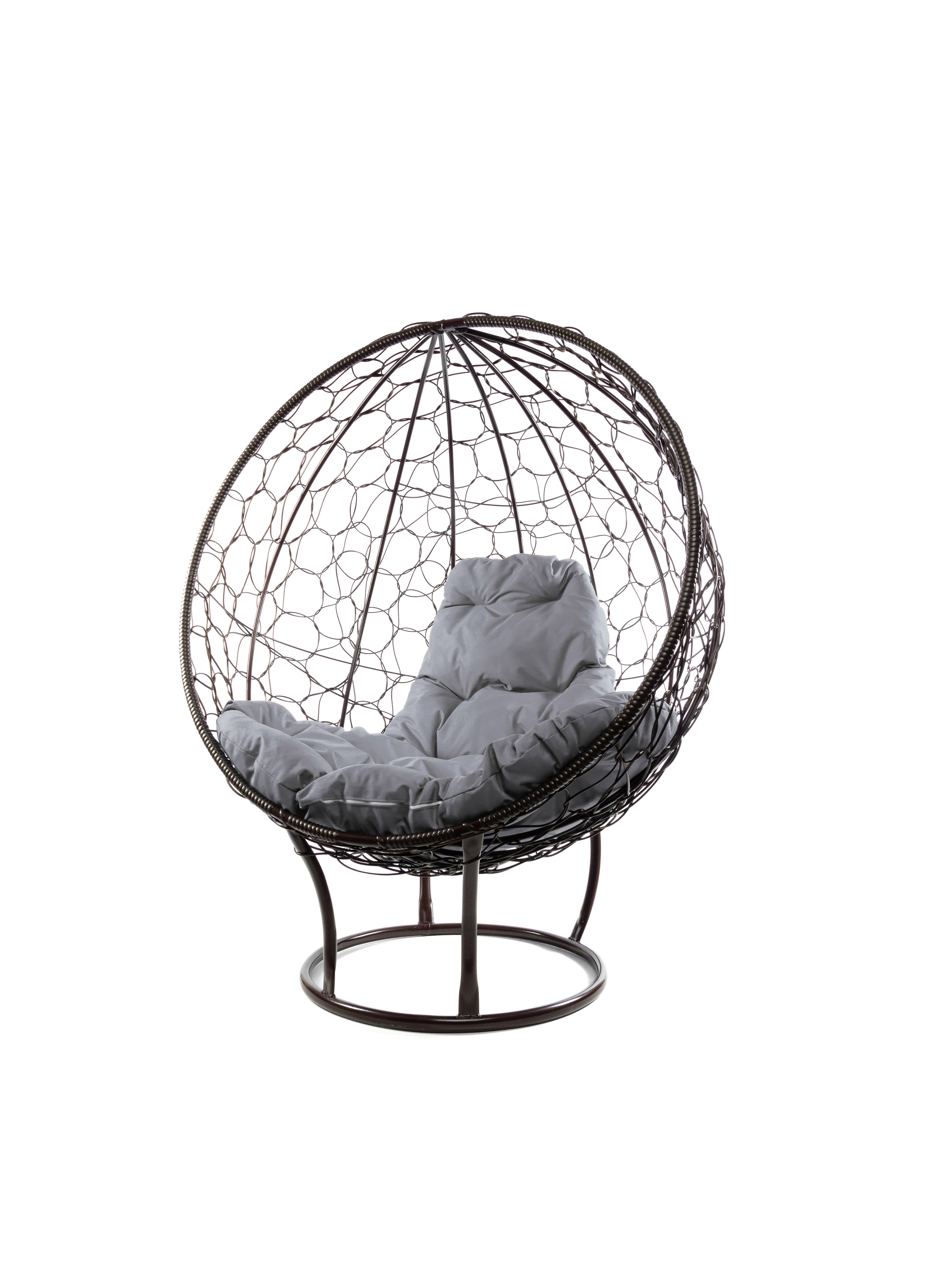 Изображение товара Кресло садовое Круг из искусственного ротанга, размер 106x69x139 см, коричневое