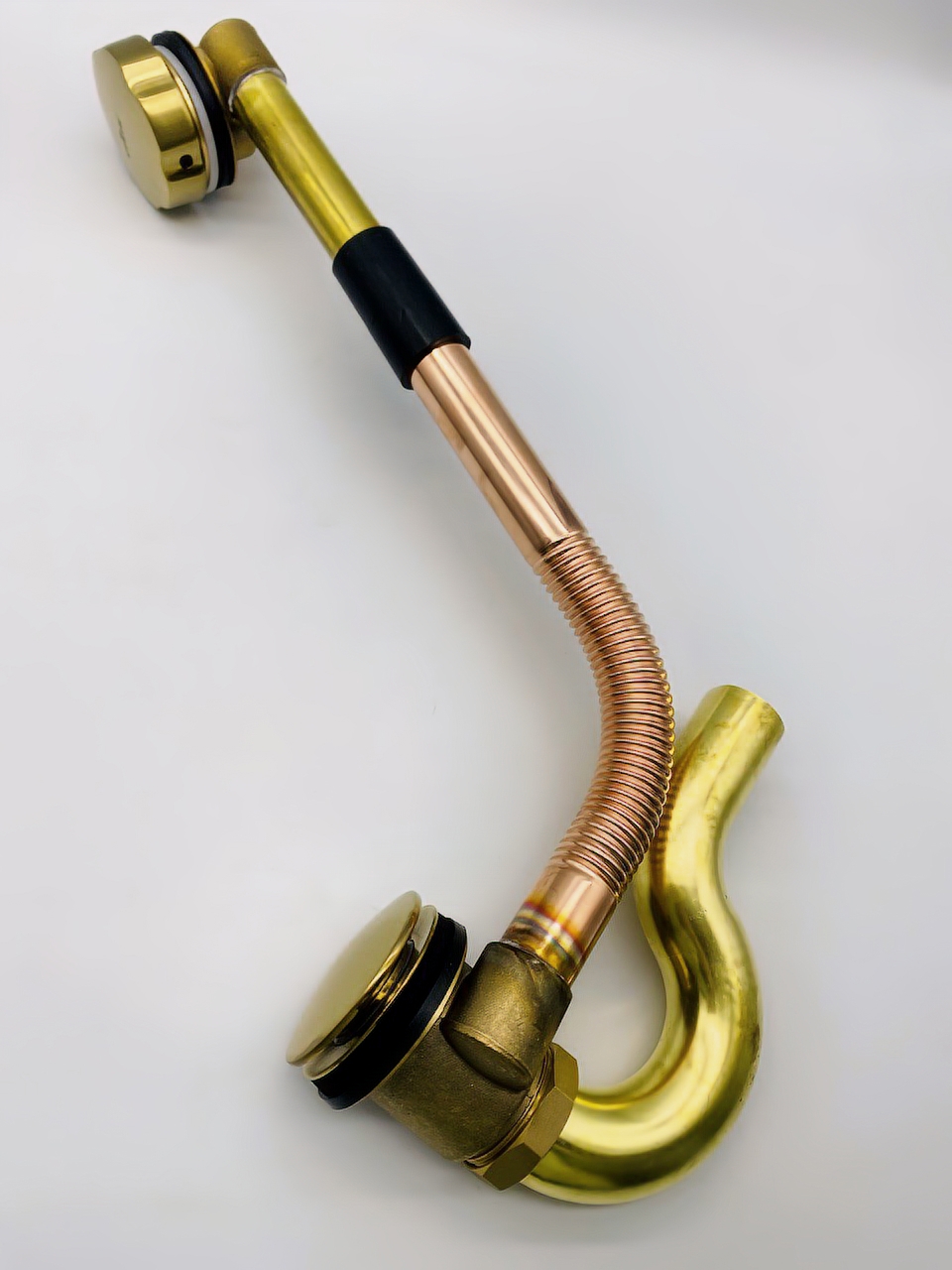 Изображение товара Слив-перелив для ванны Vieir Ø40 мм клик-клак с выпуском цвет золото