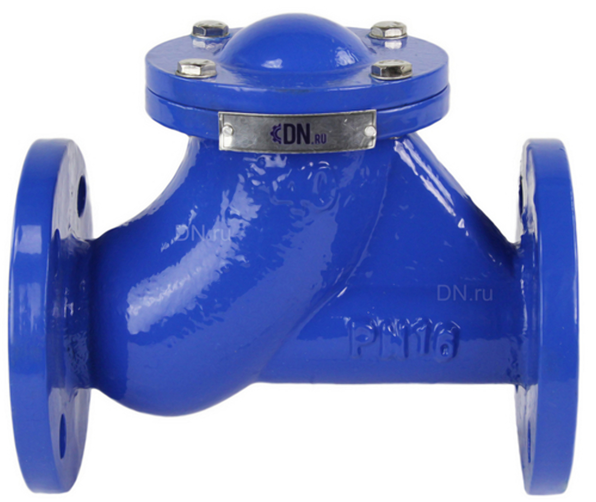 Изображение товара Шаровой обратный клапан DN.RU-250-16-GGG50-NBR-SHORT чугунный фланцевый