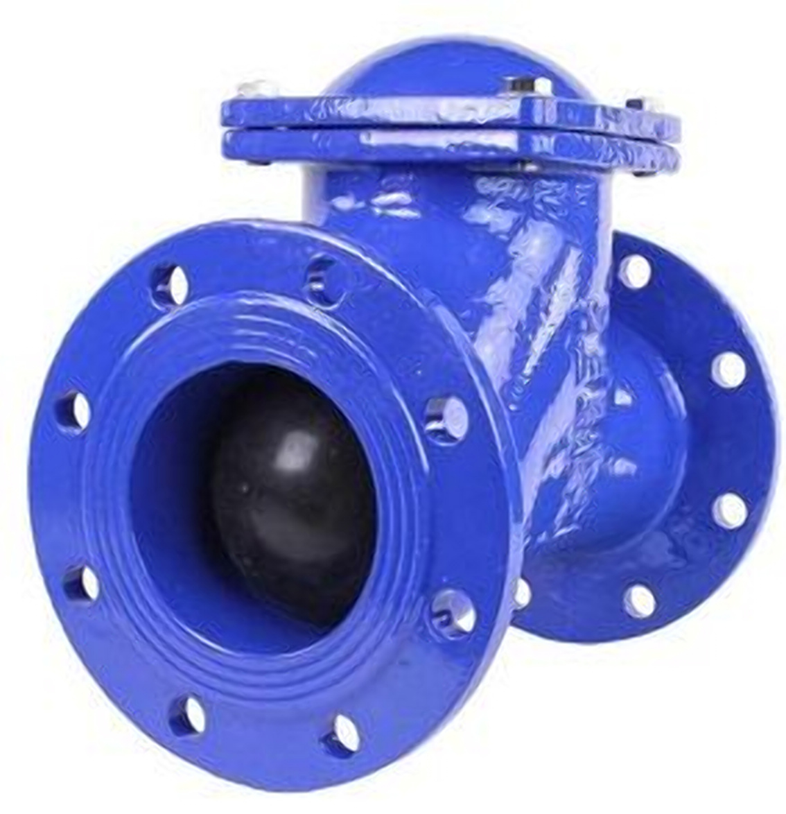 Изображение товара Клапан обратный шаровый DN.RU Ду200 Ру16 фланцевый защита системы трубопроводов