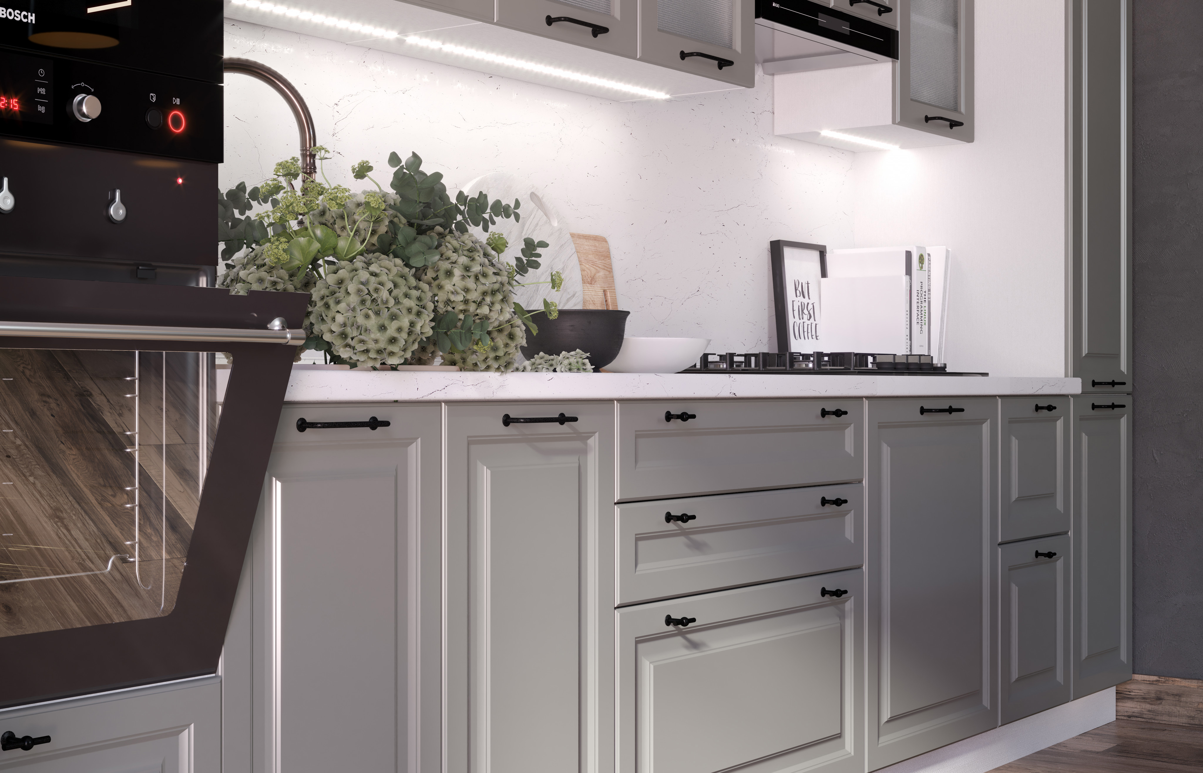 Изображение товара Напольный шкаф Сурская мебель Magnum 30x81.6x47.8 см с ящиком и фасадом МДФ