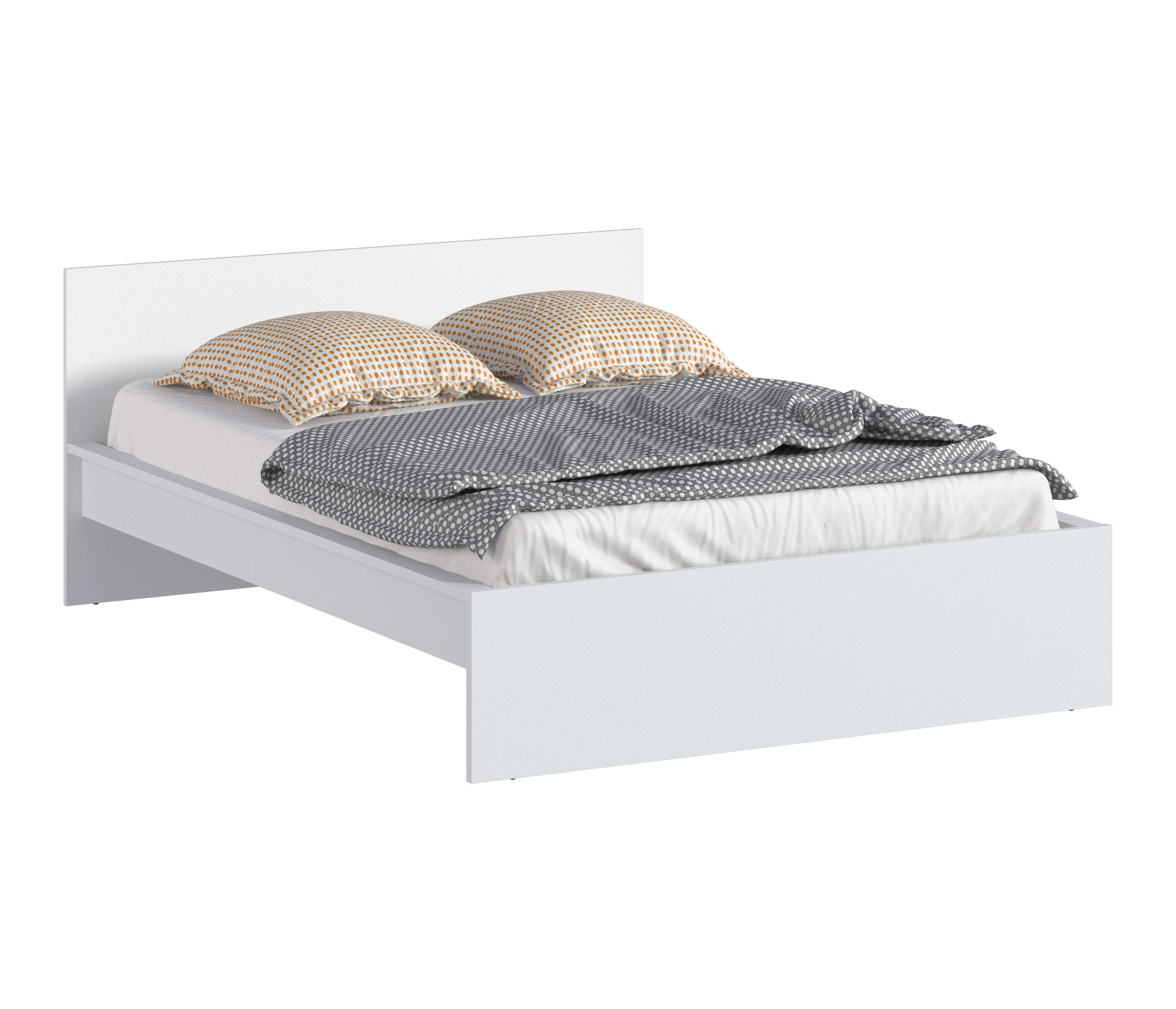 Изображение товара Кровать Столплит Леон СБ-3368 140x200 см ЛДСП белая