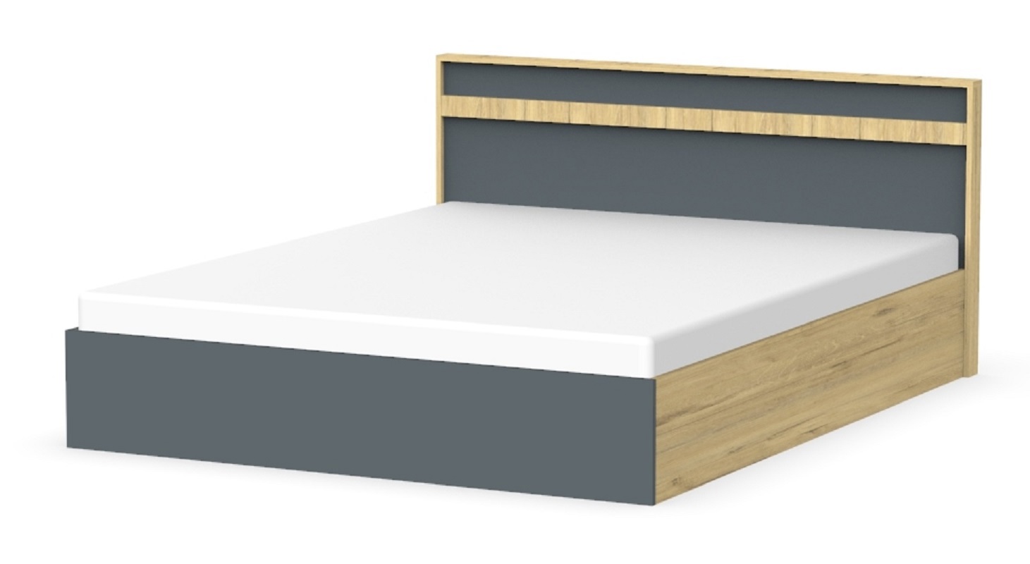 Изображение товара Кровать Эверест Хилтон 160x200 см из ЛДСП современный дизайн Россия