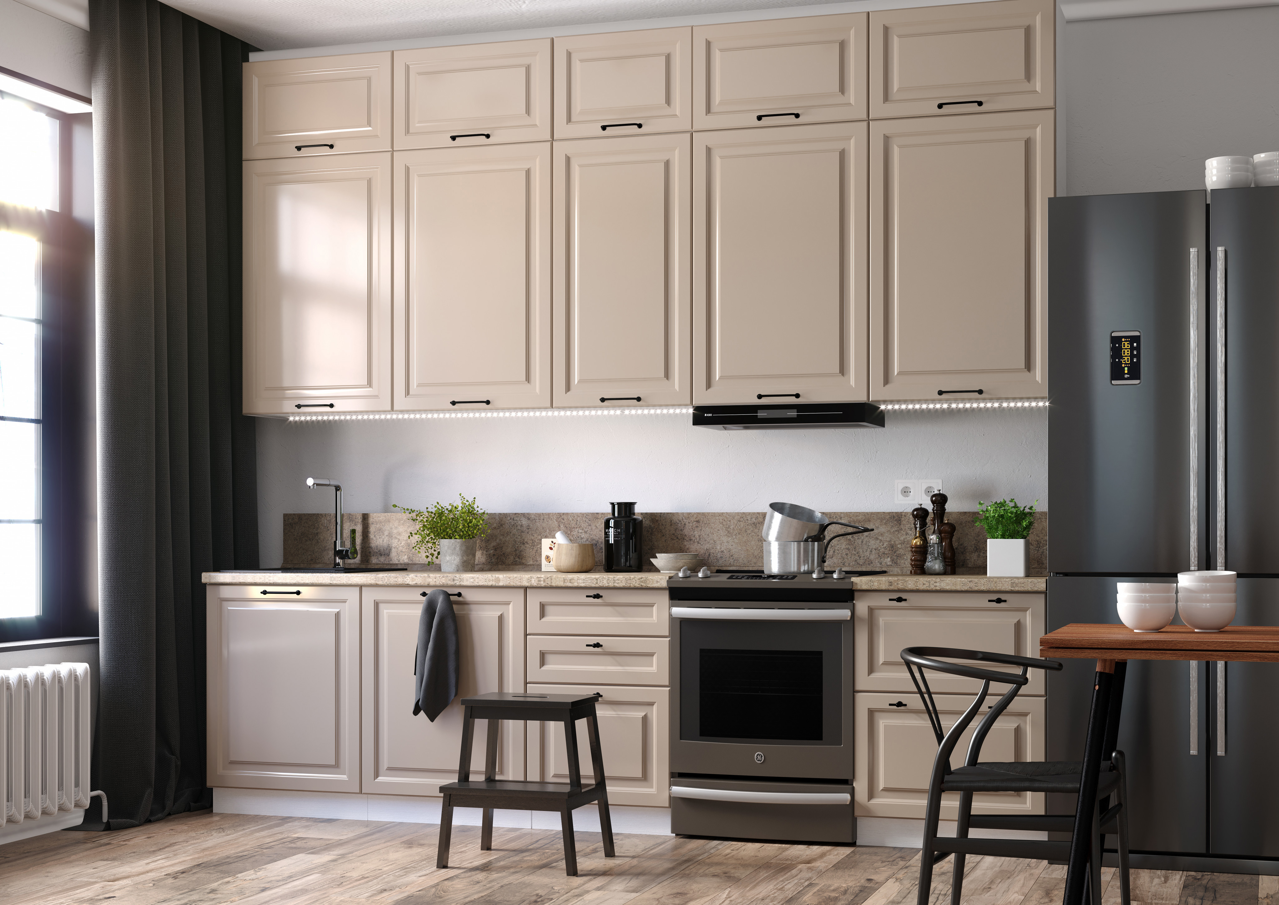 Изображение товара Напольный шкаф Сурская мебель Omnia 60x81.6x47.8 см 2 ящика белый коричневый