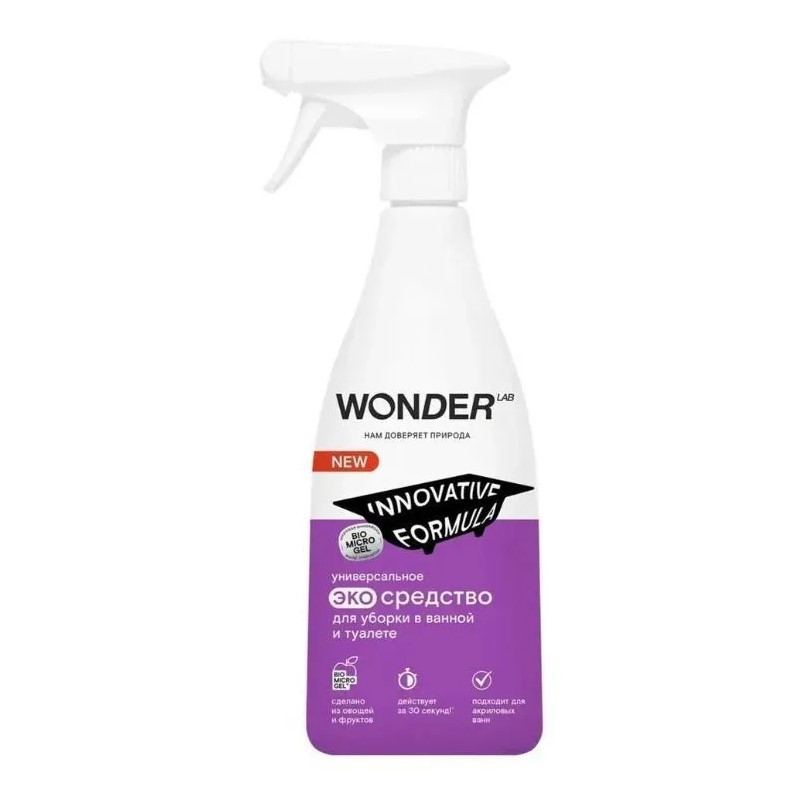 Изображение товара Моющее средство Wonder Lab универсальное для ванной и туалета 0.55 л
