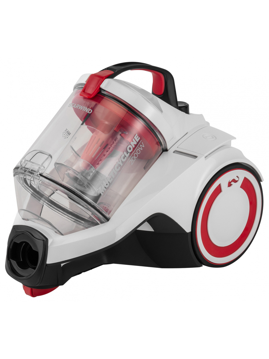 Изображение товара Пылесос StarWind SCV2082 2000 Вт с контейнером и насадками белый