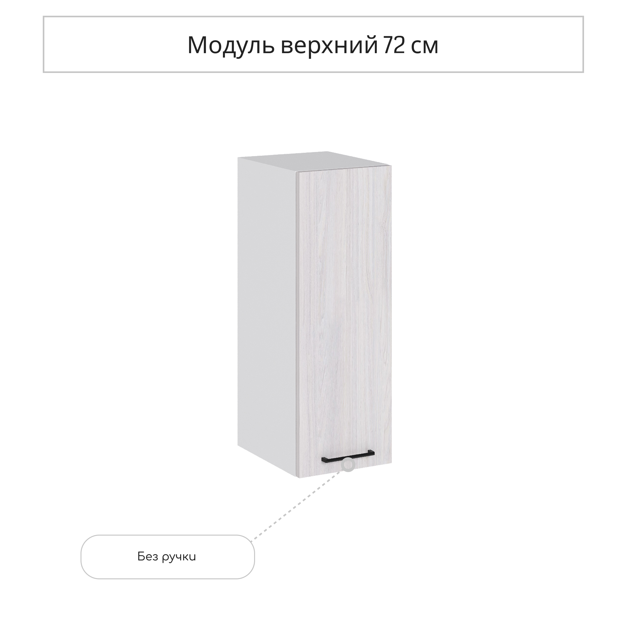 Изображение товара Навесной шкаф Сурская мебель Анкор 25x71.6x31.8 см ЛДСП цвет бежево-серый