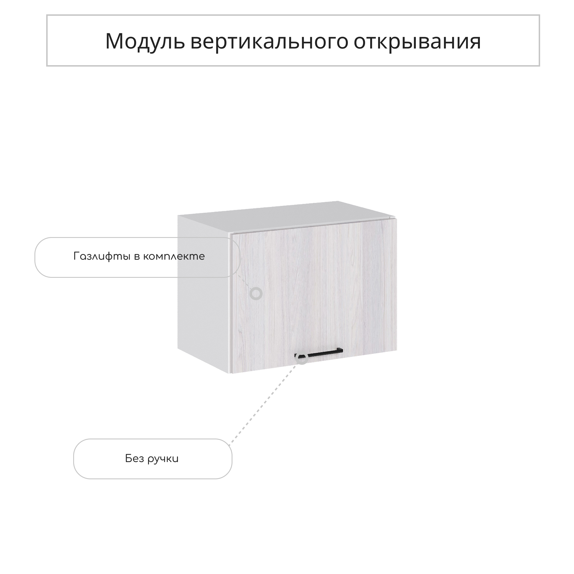 Изображение товара Навесной шкаф Сурская мебель Анкор 50x35.8x31.8 см ЛДСП цвет бежево-серый