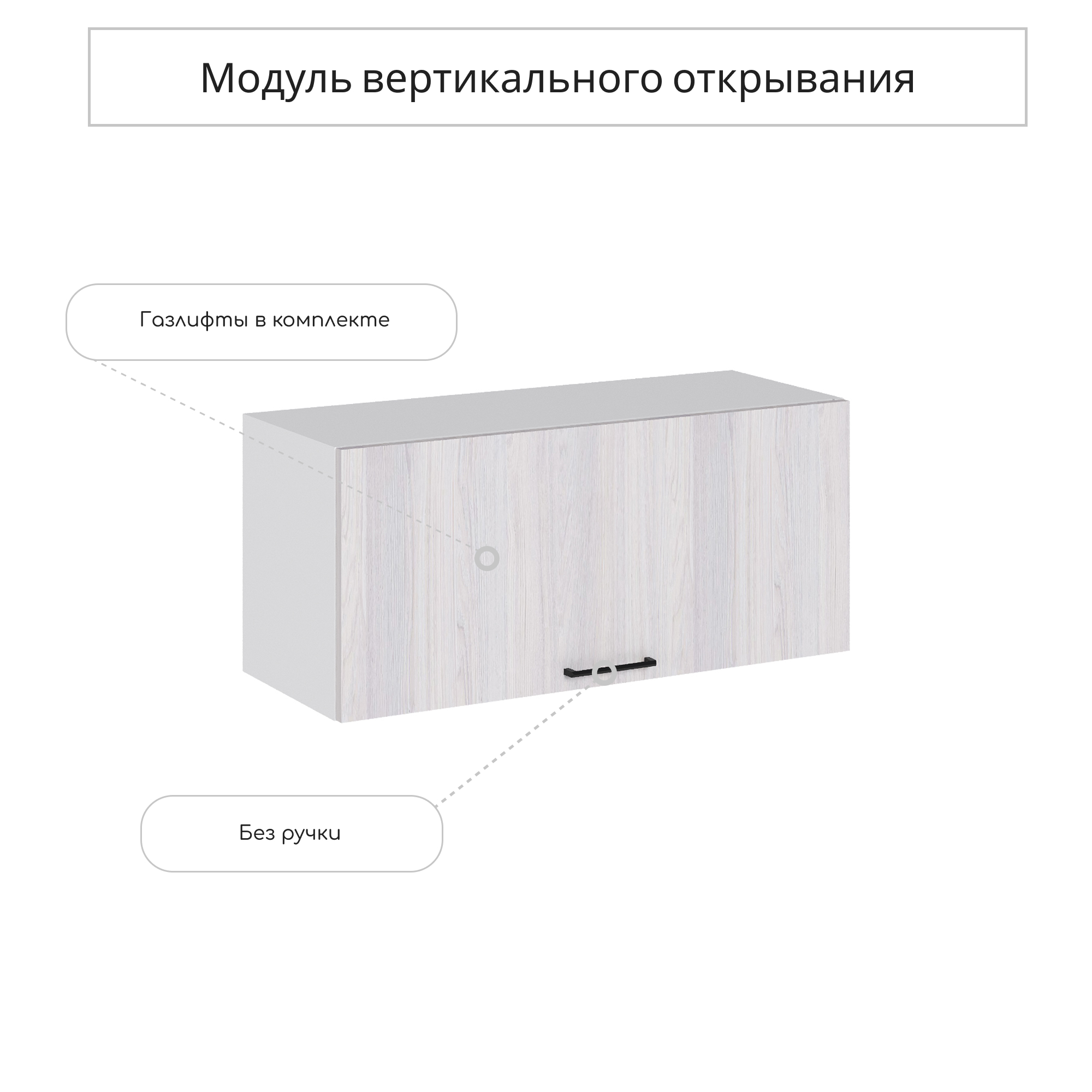 Изображение товара Навесной шкаф Сурская мебель Анкор 80x35.8x31.8 см ЛДСП цвет бежево-серый