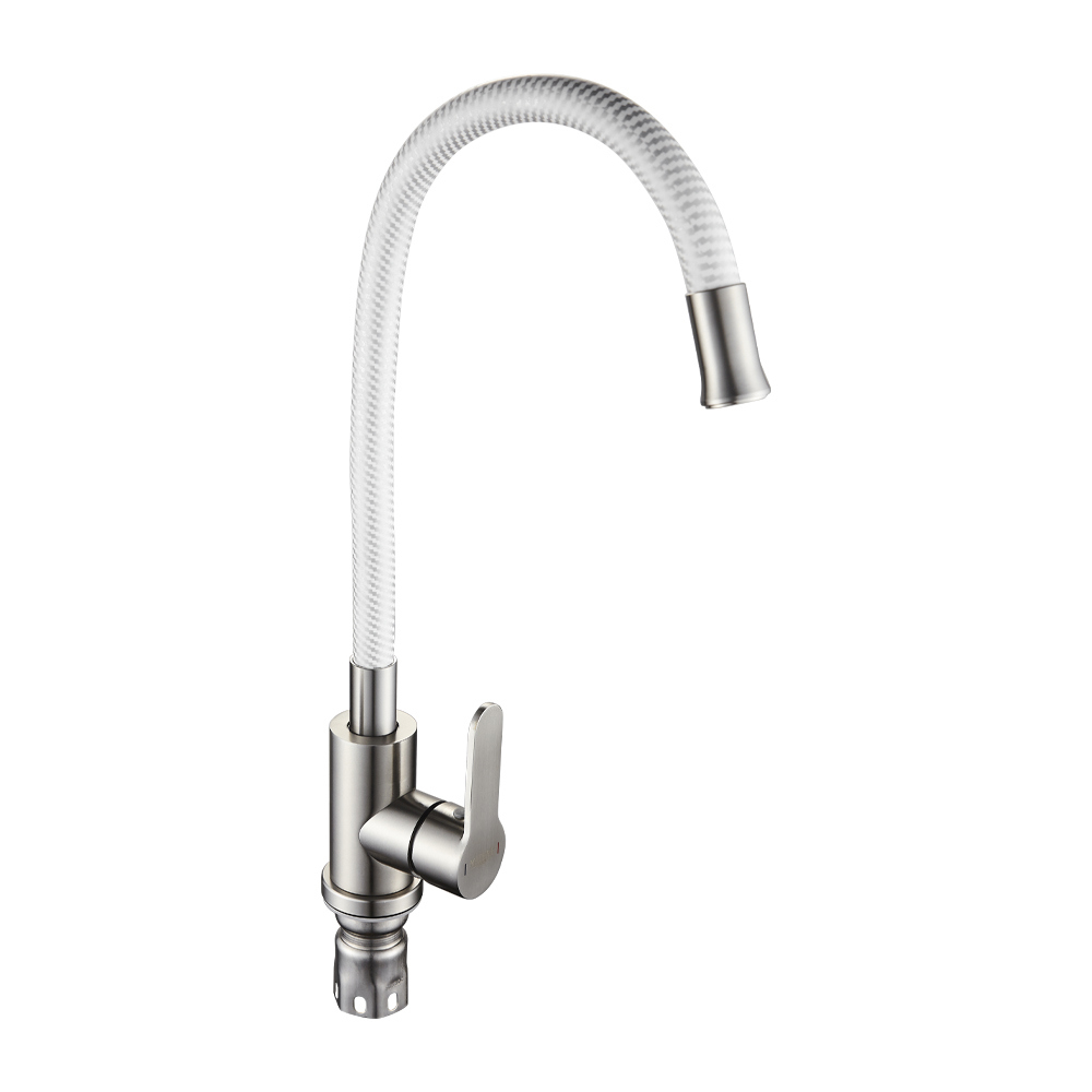 Изображение товара Смеситель для кухни однорычажный Magnus 9221 гибкий излив 33 см нержавеющая сталь цвет серый