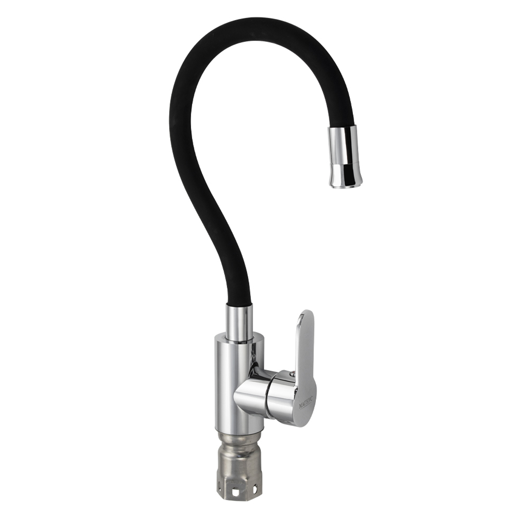 Изображение товара Смеситель для кухни однорычажный Magnus 9265 гибкий излив 33 см нержавеющая сталь цвет черный