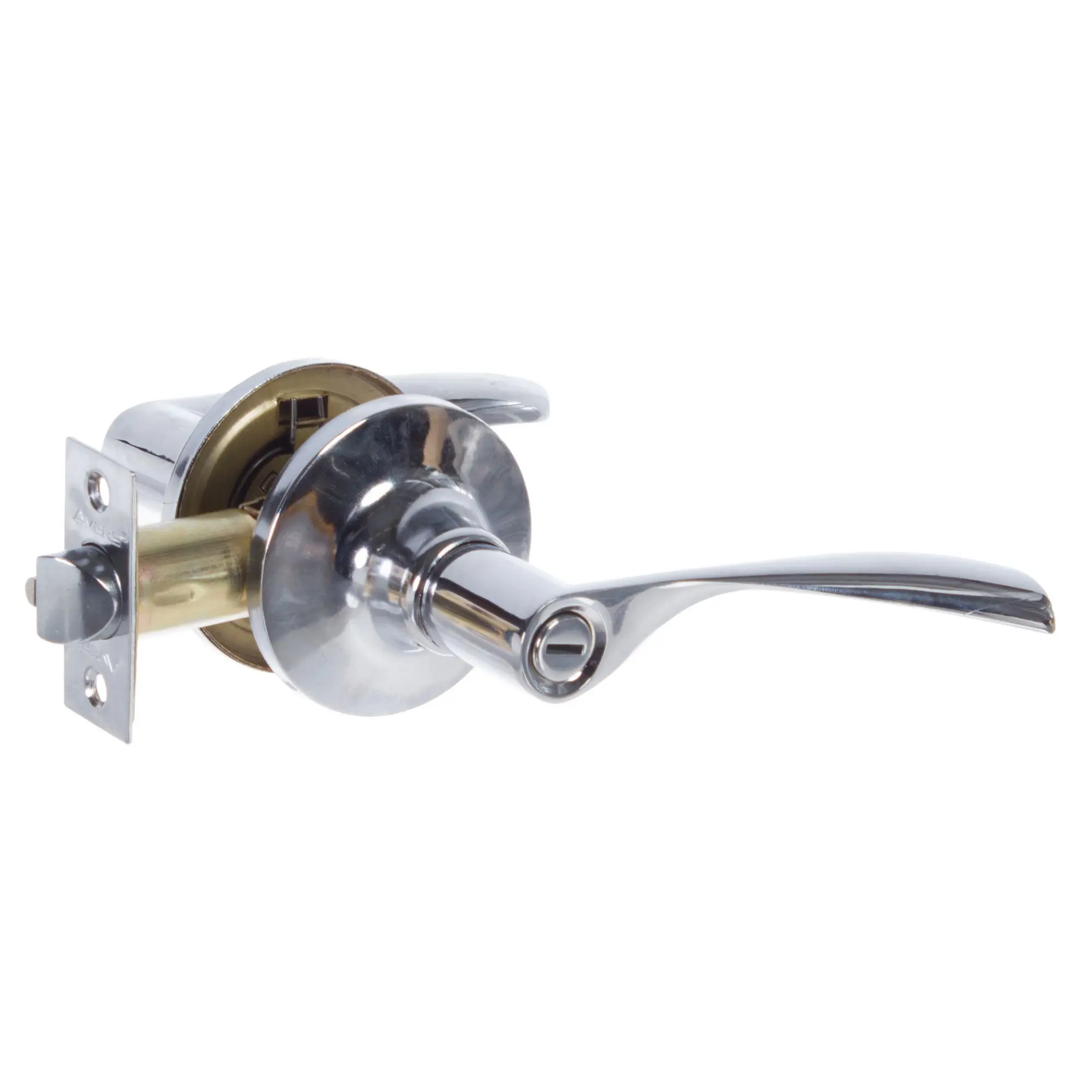 Ручка дверная на розетке Avers 8023-03 с фиксатором хром