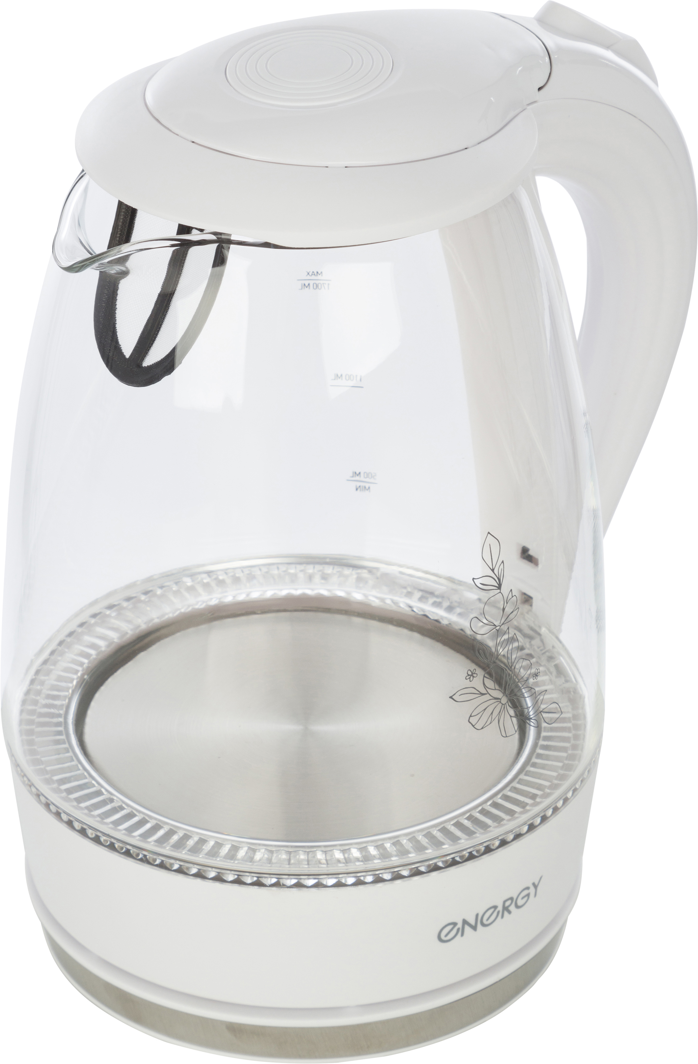 Изображение товара Электрический стеклянный чайник Energy E-262 1.7 л с подсветкой и фильтром