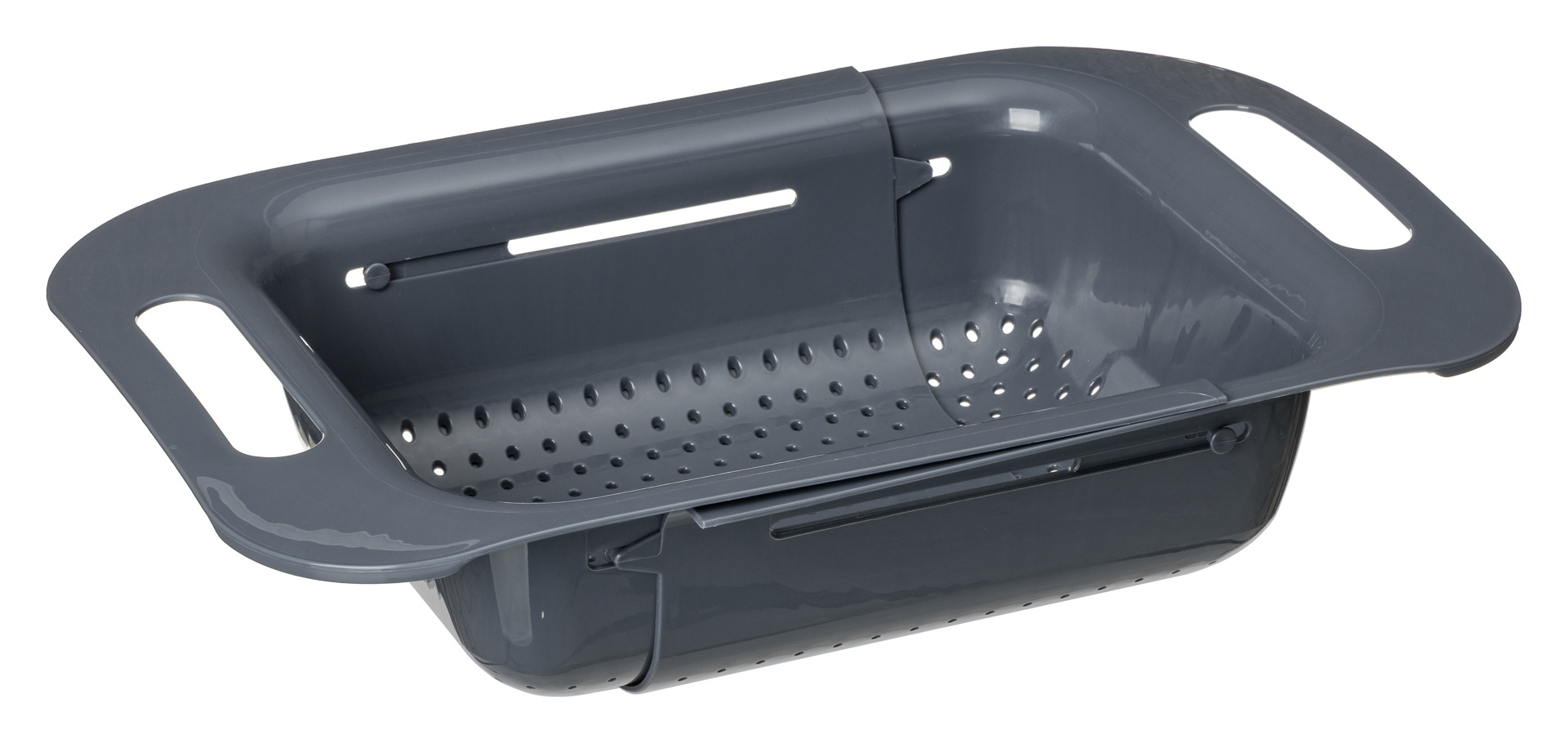 Изображение товара Дуршлаг Homver Bergamo 33,5-44,9x21,6x8,1см из пластика серый
