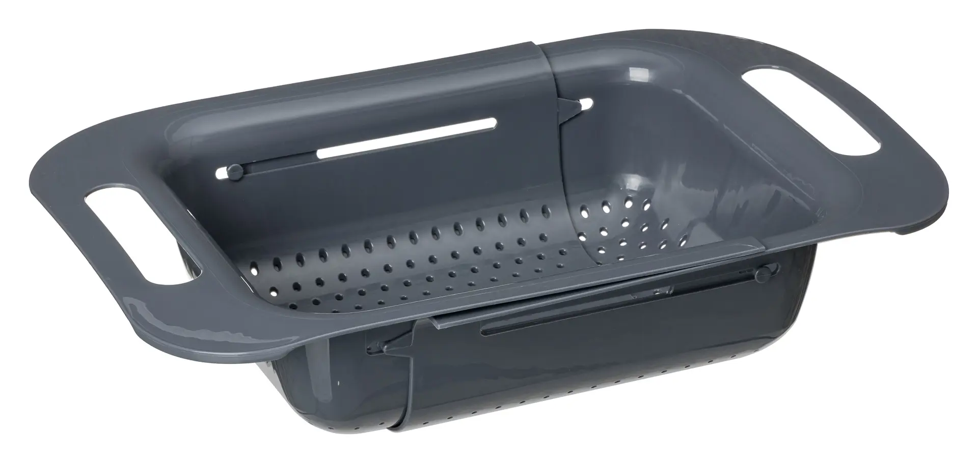 Дуршлаг Homver Bergamo 33.5-44.9x21.6x8.1см пластик цвет серый