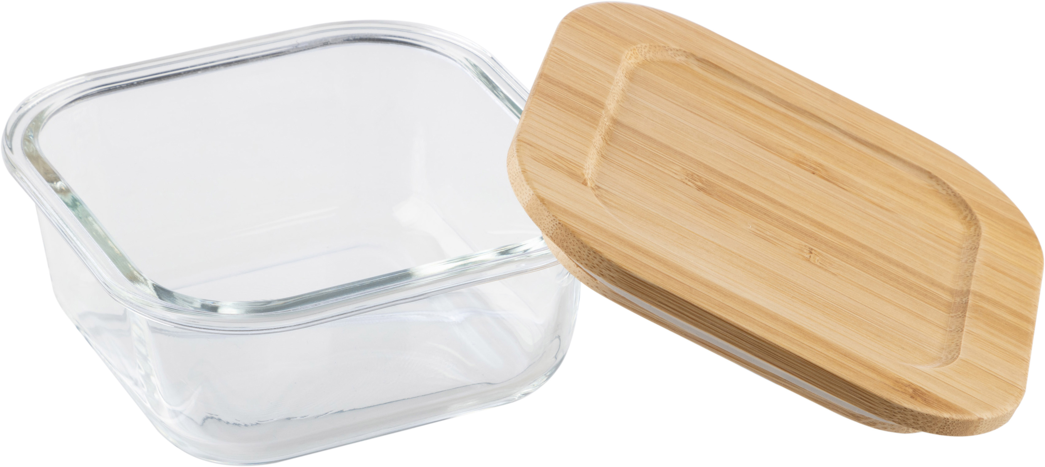 Изображение товара Контейнер Bambu 500 мл из стекла с бамбуковыми вставками для хранения и разогрева