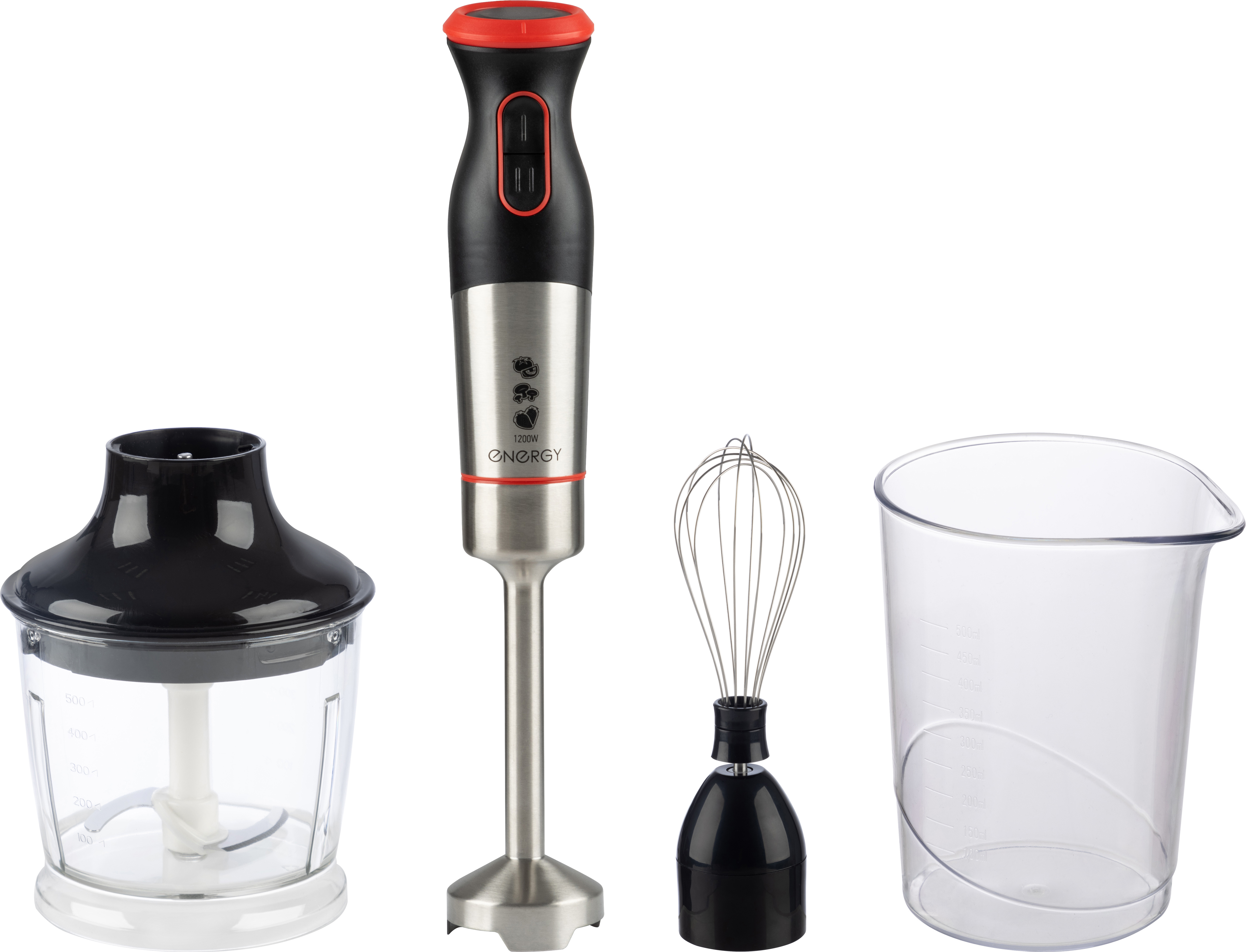 Изображение товара Погружной блендер Energy EN-141 1200 Вт2 скорости черный нержавеющая сталь
