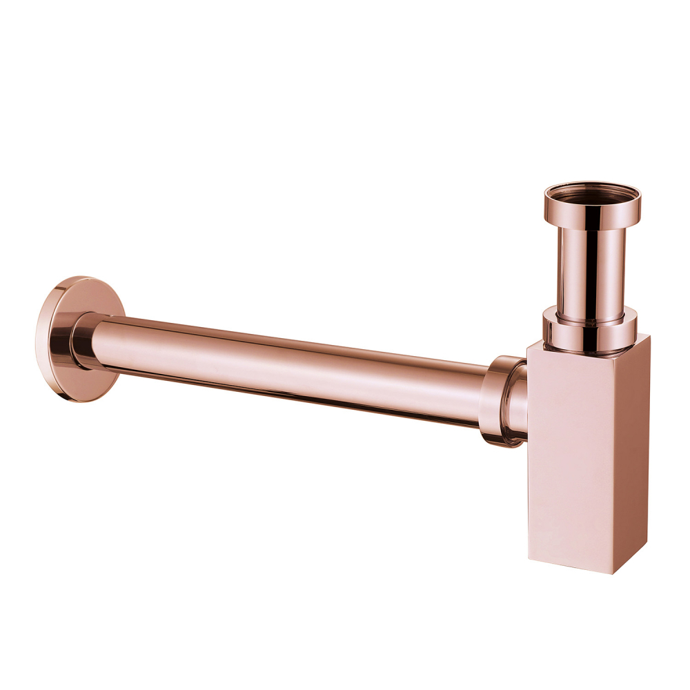 Изображение товара Сифон для раковины Abber D32 мм свободное протекание розовое золото AF0031RG