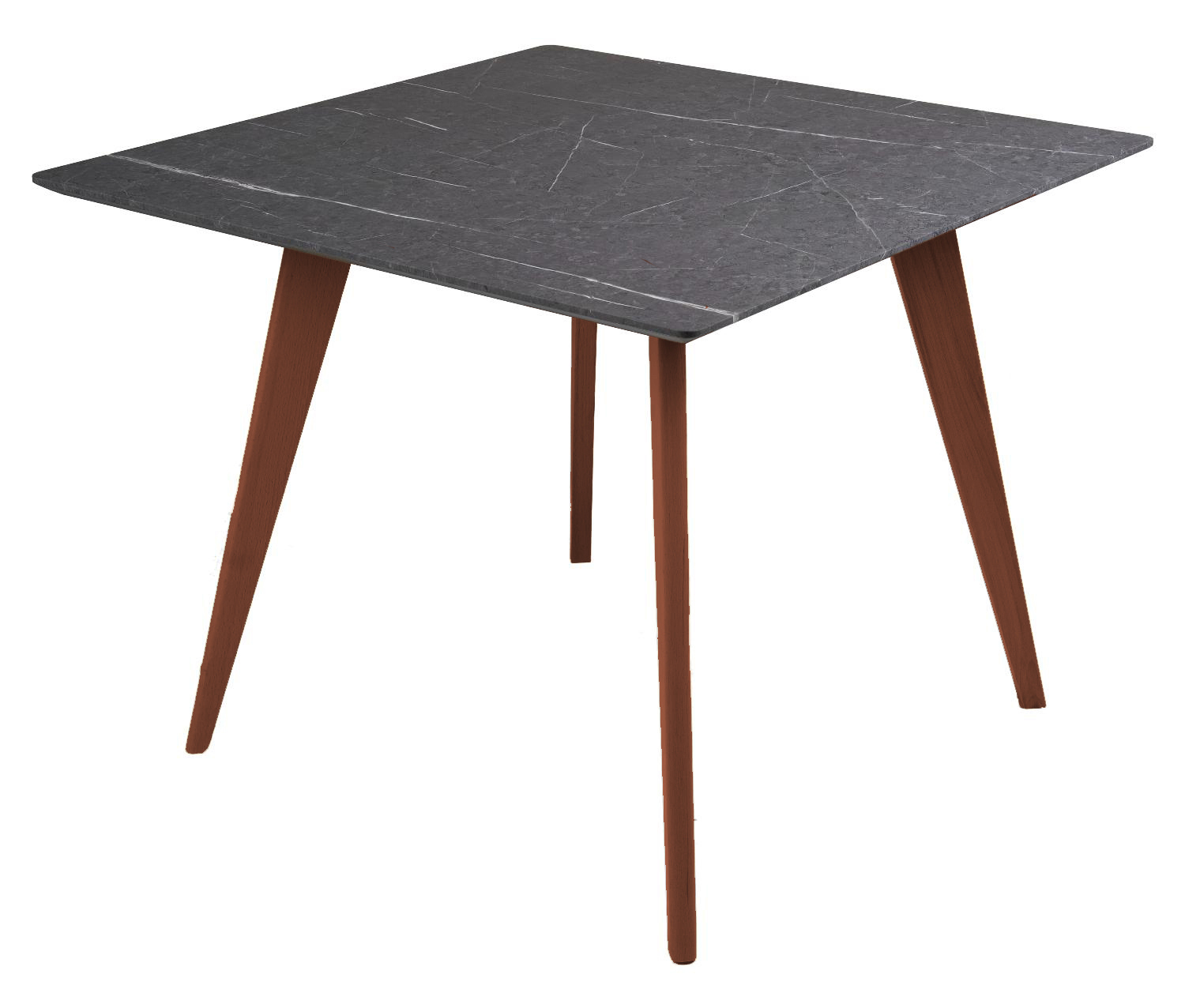 Изображение товара Стол прямоугольный R-Home Лунд 96x74.50x96 см МДФ цвет графит/орех