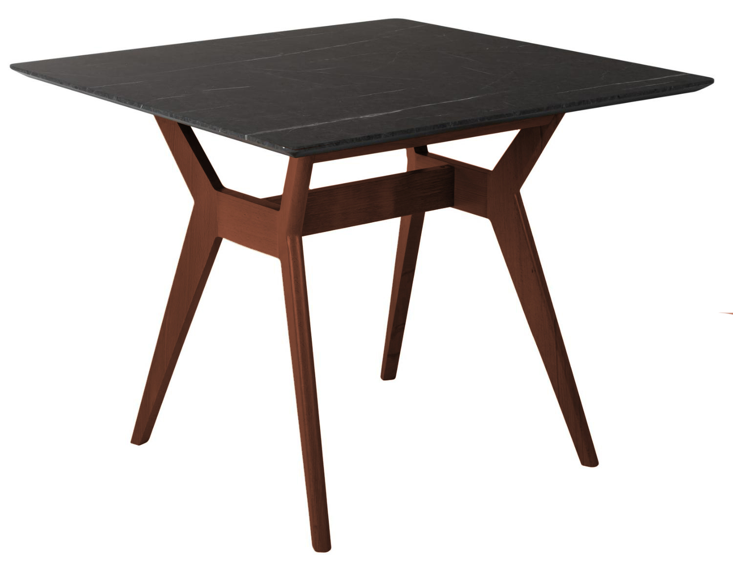 Изображение товара Стол прямоугольный R-Home Нарвик 86x74.50x86 см МДФ цвет графит/орех