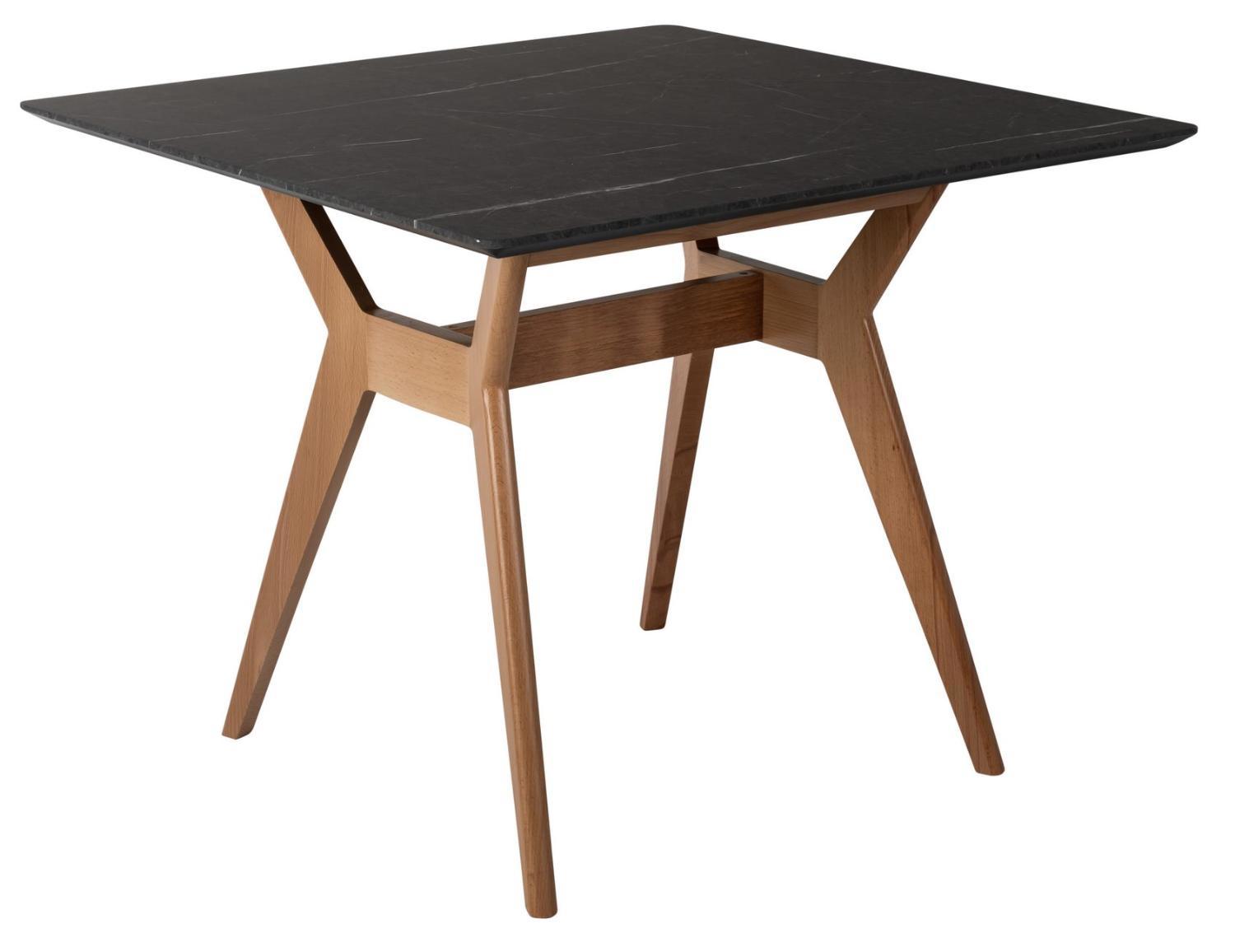 Изображение товара Обеденный стол R-Home Нарвик 86x74.5x86 см черный МДФ современный стиль