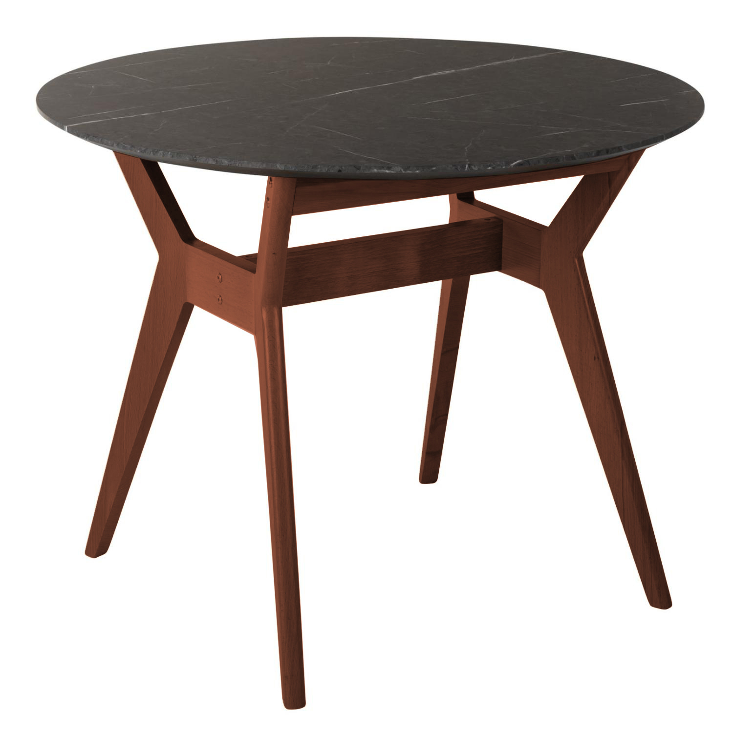 Изображение товара Обеденный круглый стол R-Home Нарвик 86 см черный МДФ современный