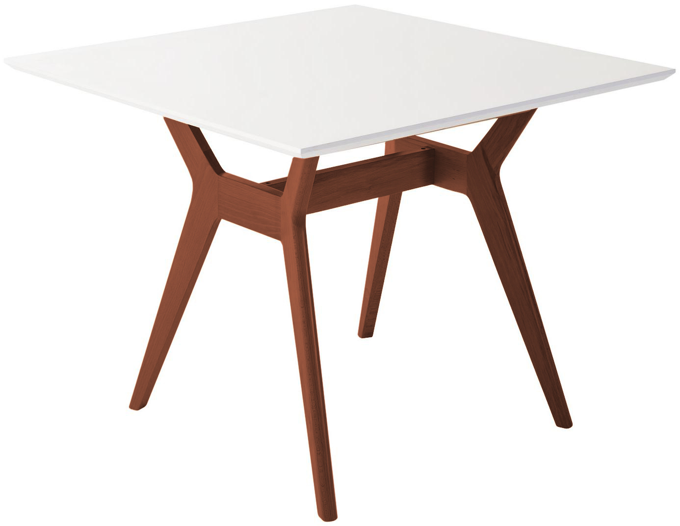 Изображение товара Стол прямоугольный R-Home Нарвик 96x74.5x96 см МДФ цвет белый/орех