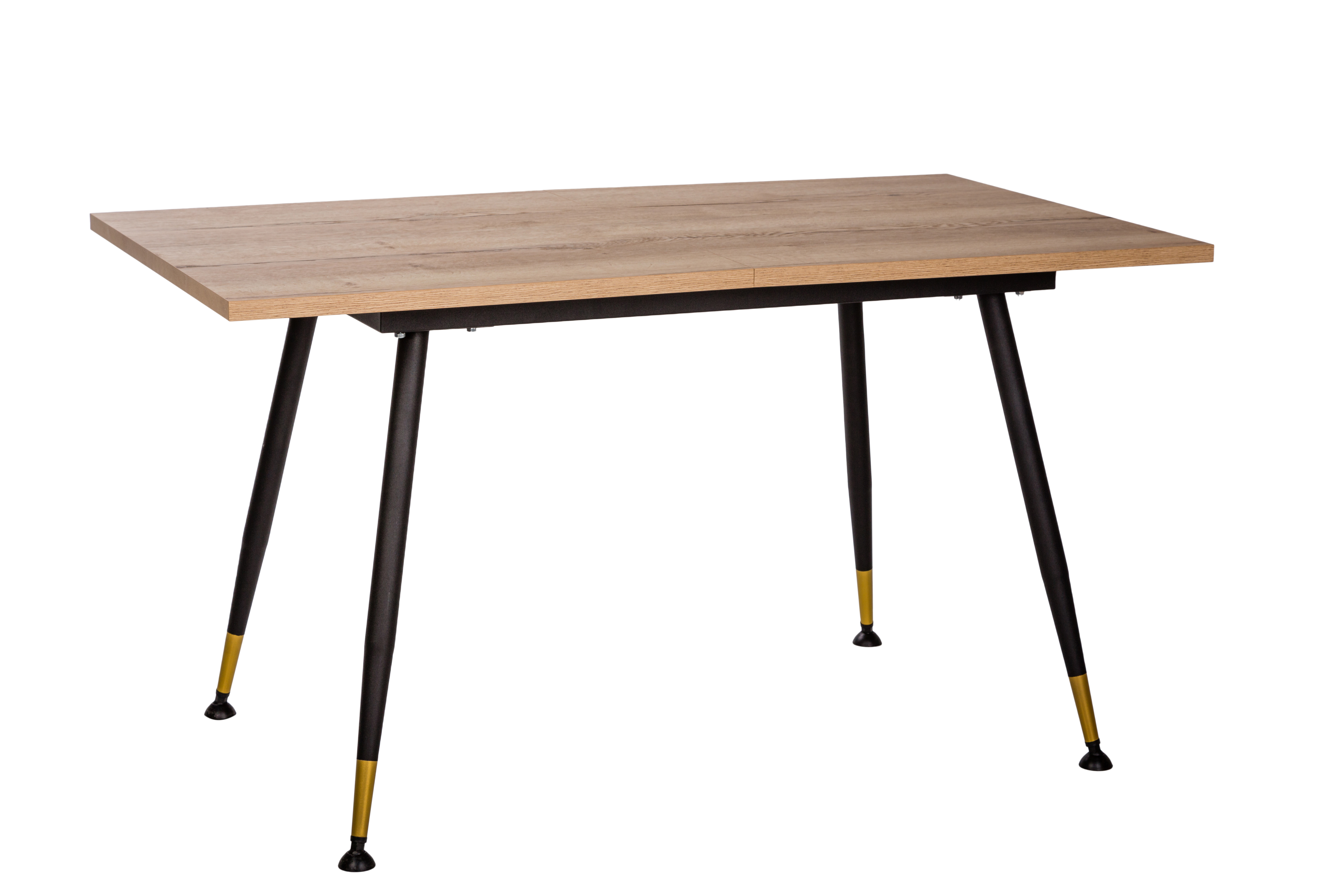 Изображение товара Стол прямоугольный R-Home Месси 120-160x75x80 см ЛДСП цвет бежевый/черный