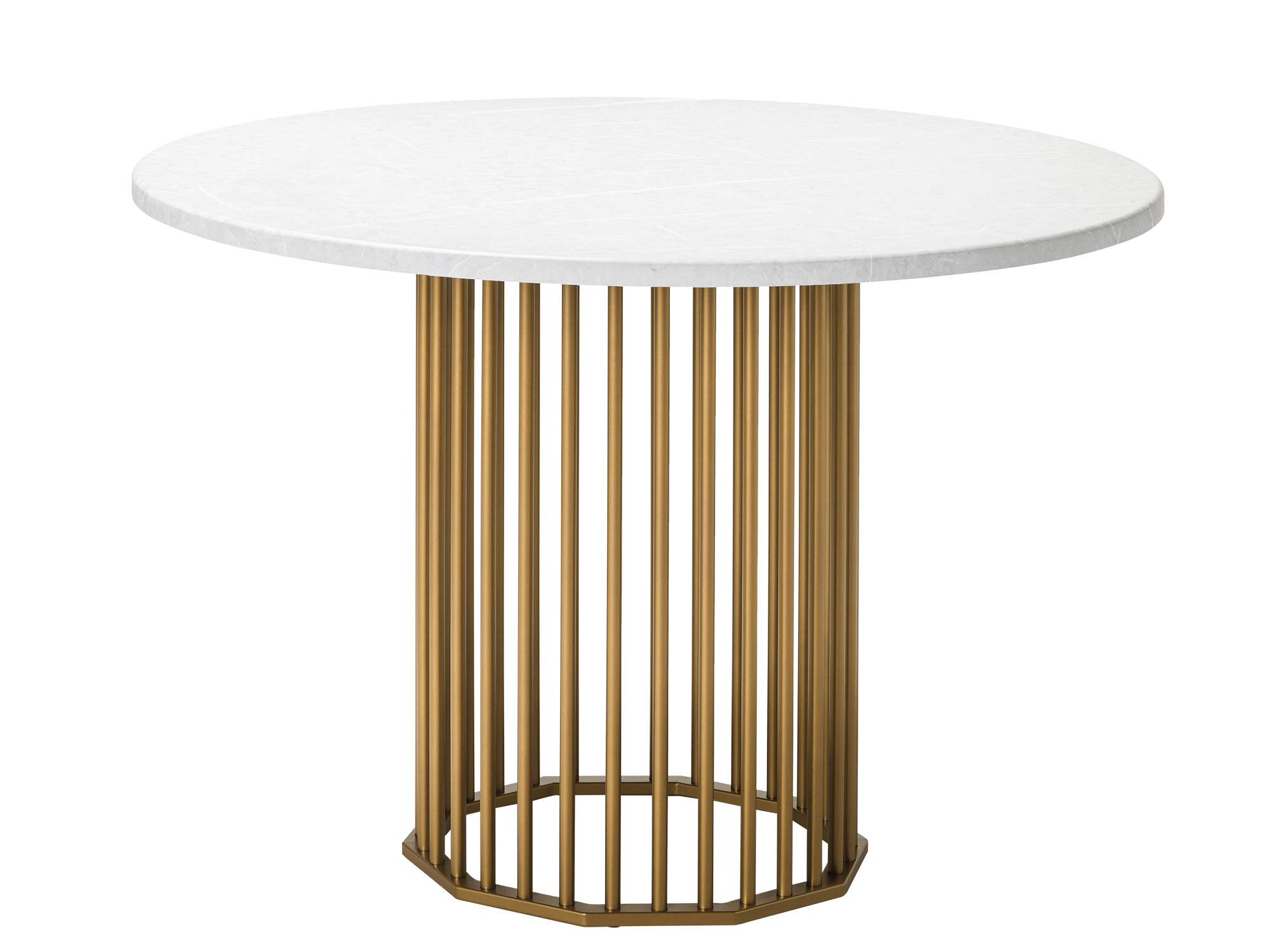 Изображение товара Стол круглый R-Home Patrik 110x75x110 см МДФ цвет белый/золото