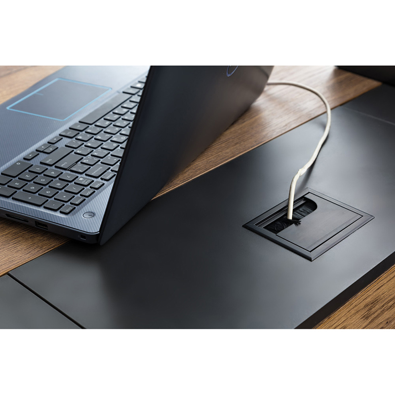 Изображение товара Стол прямоугольный R-Home Loft 120x75x60 см бежевый черный ЛДСП современный